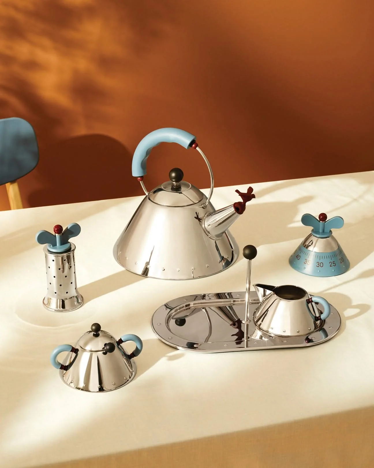 Alessi Suikerpot - met lepel - 9097 - Blauw - 200 ml - door Micheal Graves - Image 6
