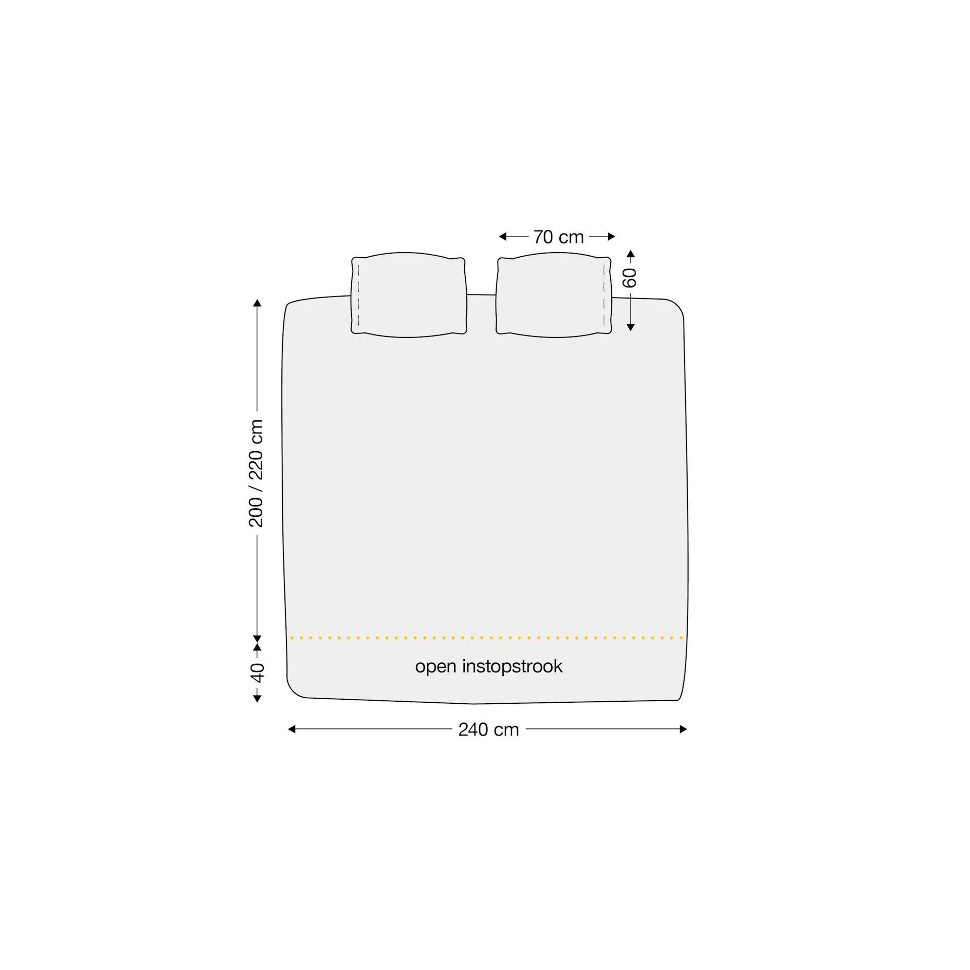 Beddinghouse Organic Basic Dekbedovertrek 240 x 200/220 cm - Zand - Image 6
