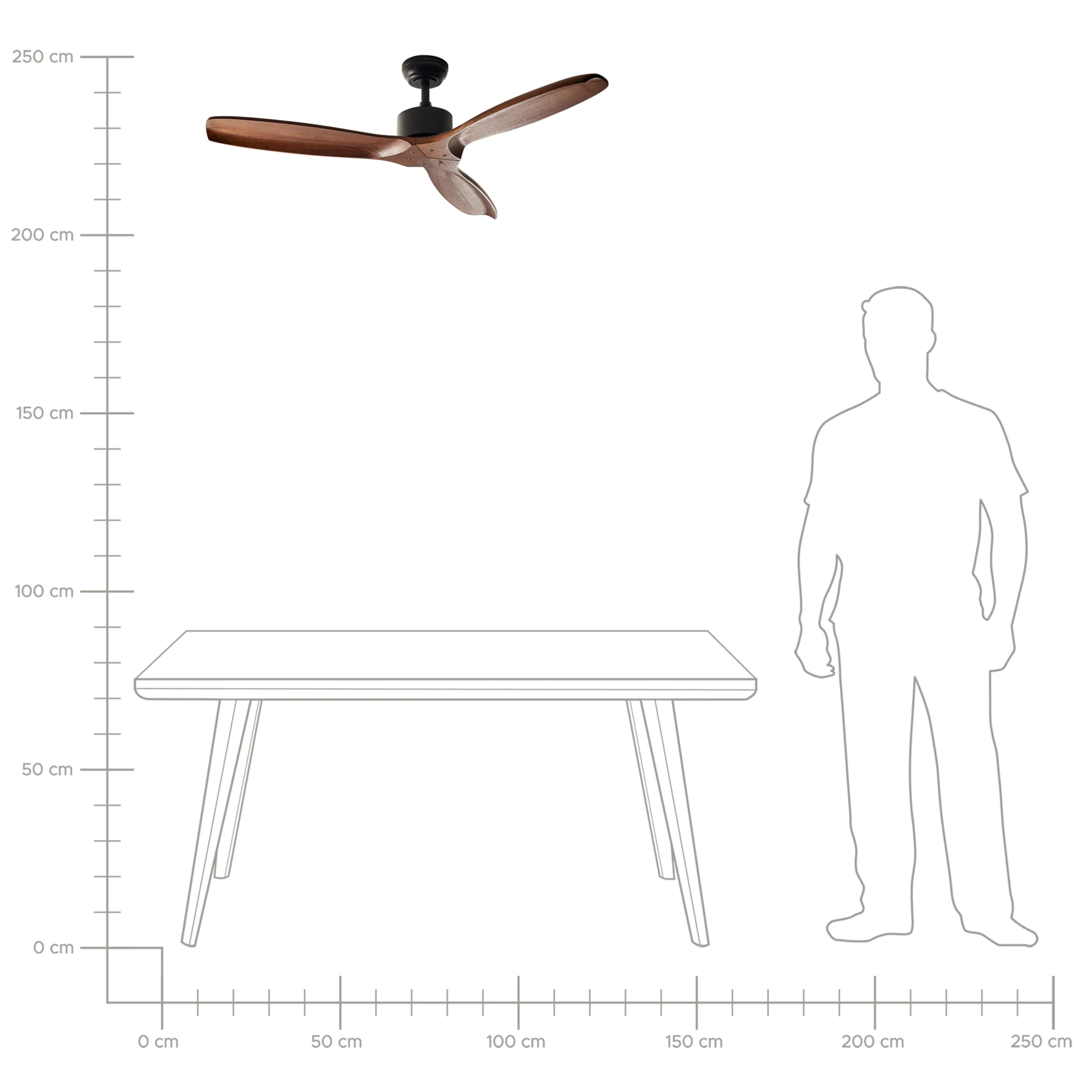 Beliani - ARANI - Plafondventilator - Donkerbruin - Hout - Image 7