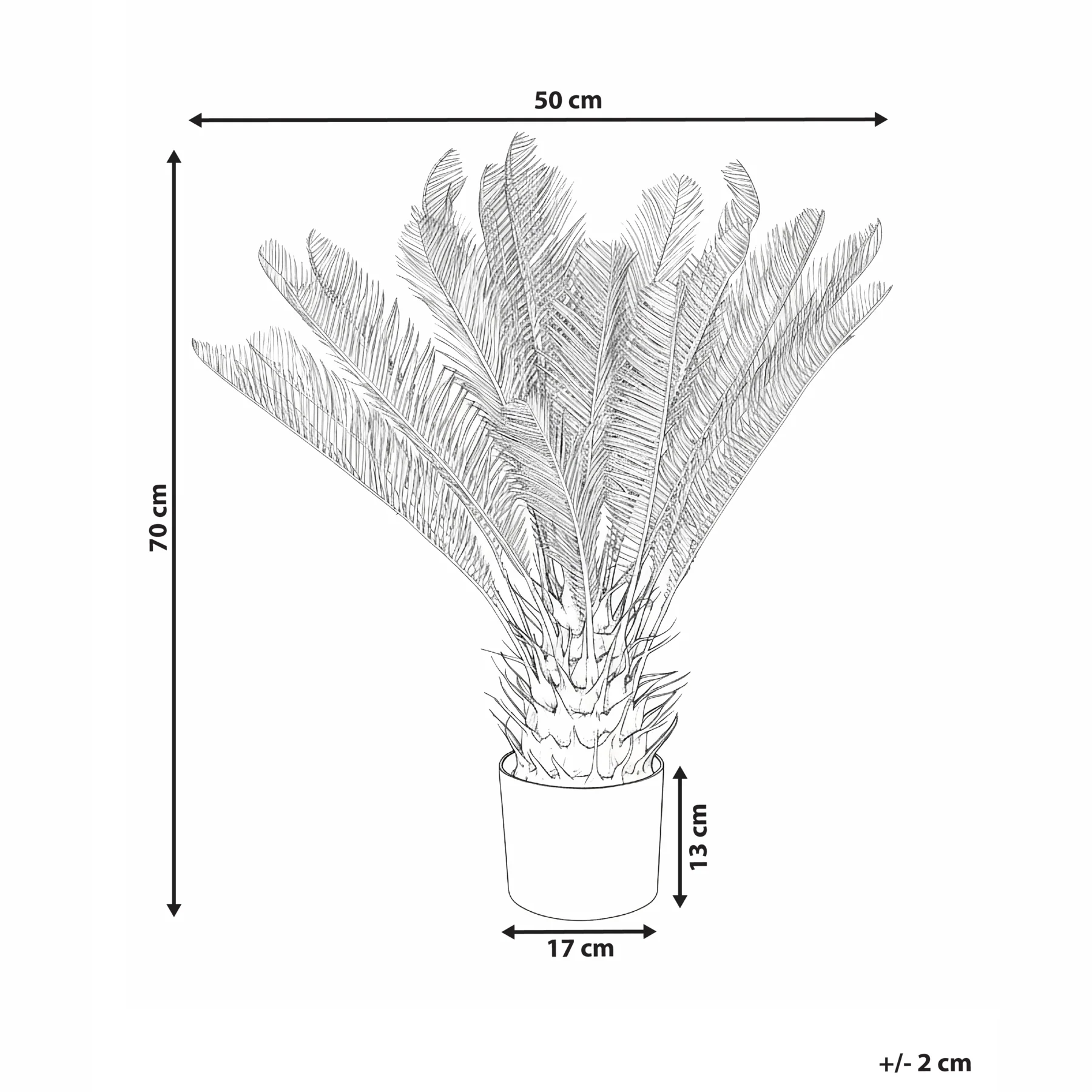 Beliani - ARECA PALM - Kunstplant - Goud - 70 cm - Kunststof - Image 4