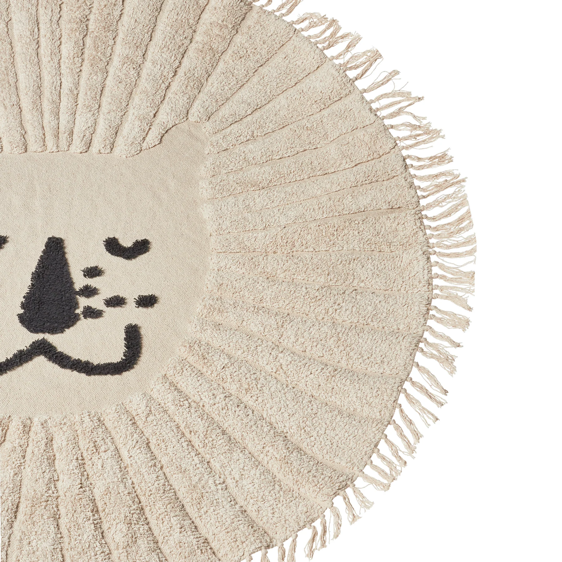 Beliani - BADHANI - Laagpolig vloerkleed - Beige - 120 cm - Katoen - Image 3
