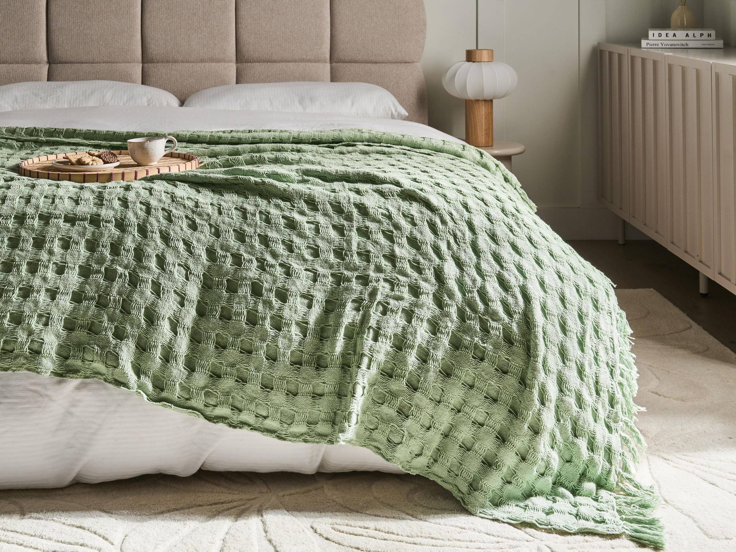 Beliani - BERE - Bedsprei - Groen - 200 x 220 cm - Katoen - Image 2