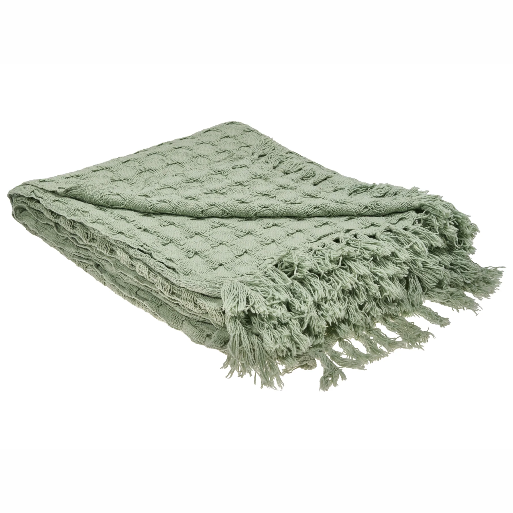 Beliani - BERE - Bedsprei - Groen - 220 x 240 cm - Katoen