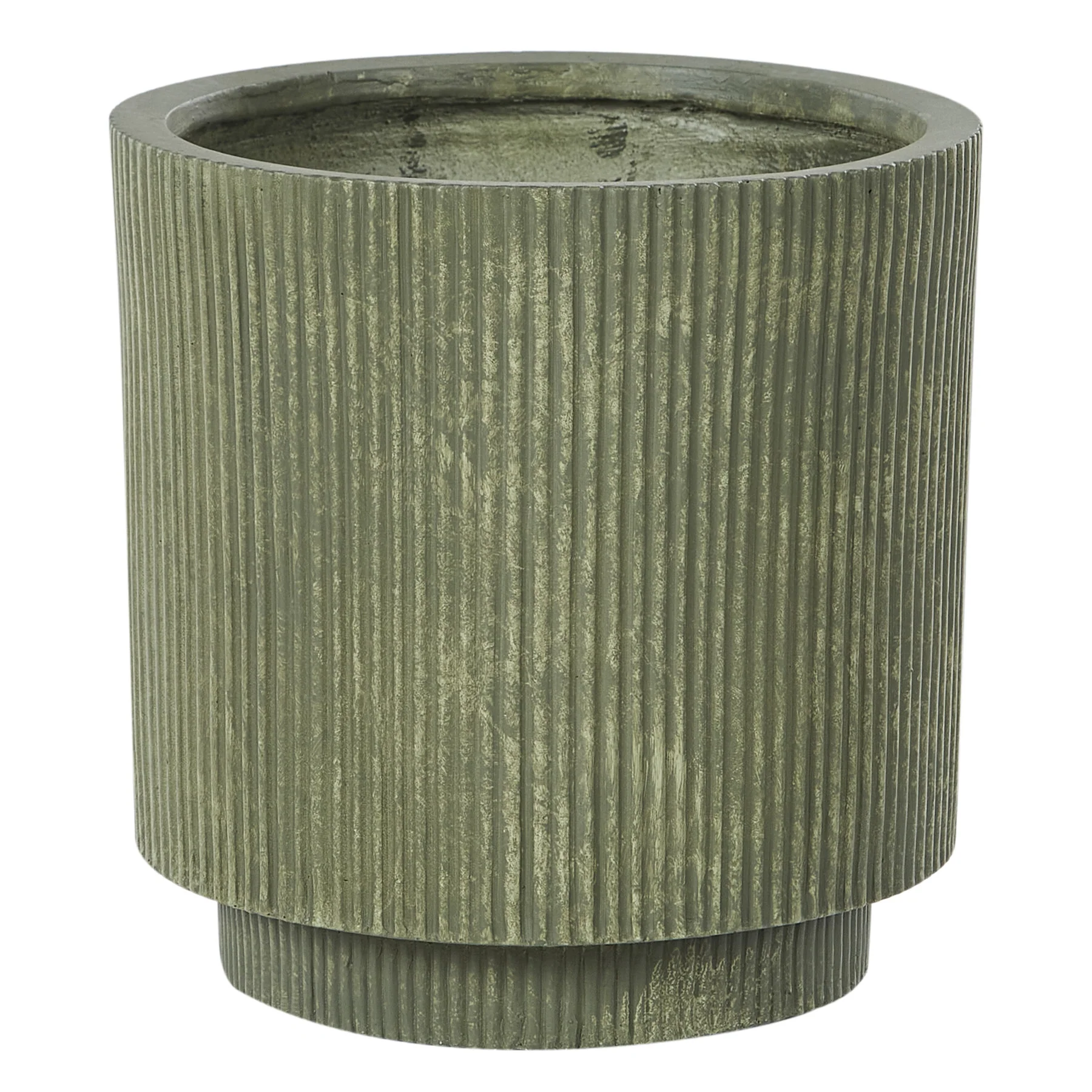 Beliani - DARIA - Bloempot - Olijfgroen - 37 cm - Kleivezels