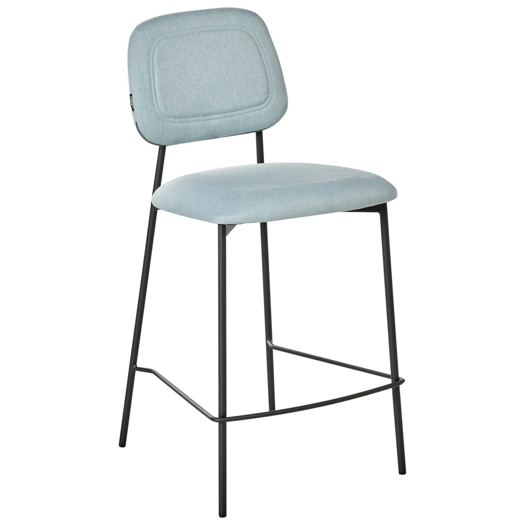 Beliani - DUETTE - Barkruk set van 2 - Lichtblauw - Fluweel - Image 8