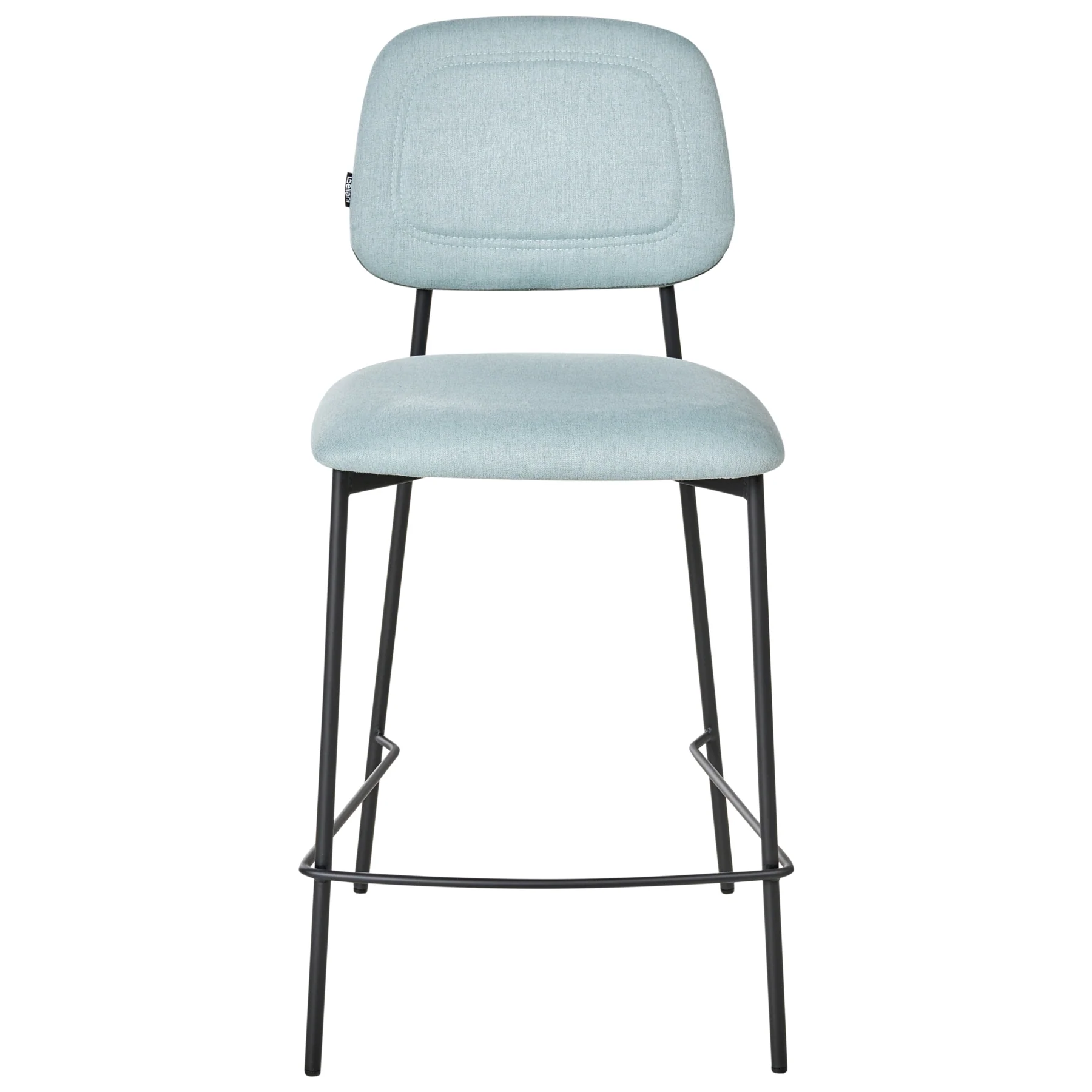 Beliani - DUETTE - Barkruk set van 2 - Lichtblauw - Fluweel - Image 9