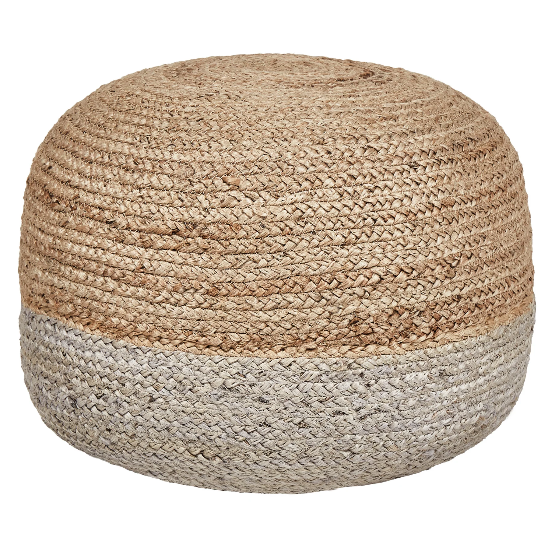 Beliani - DUKI  - Poef - Natuurlijk|Taupe - 50 cm - Jute