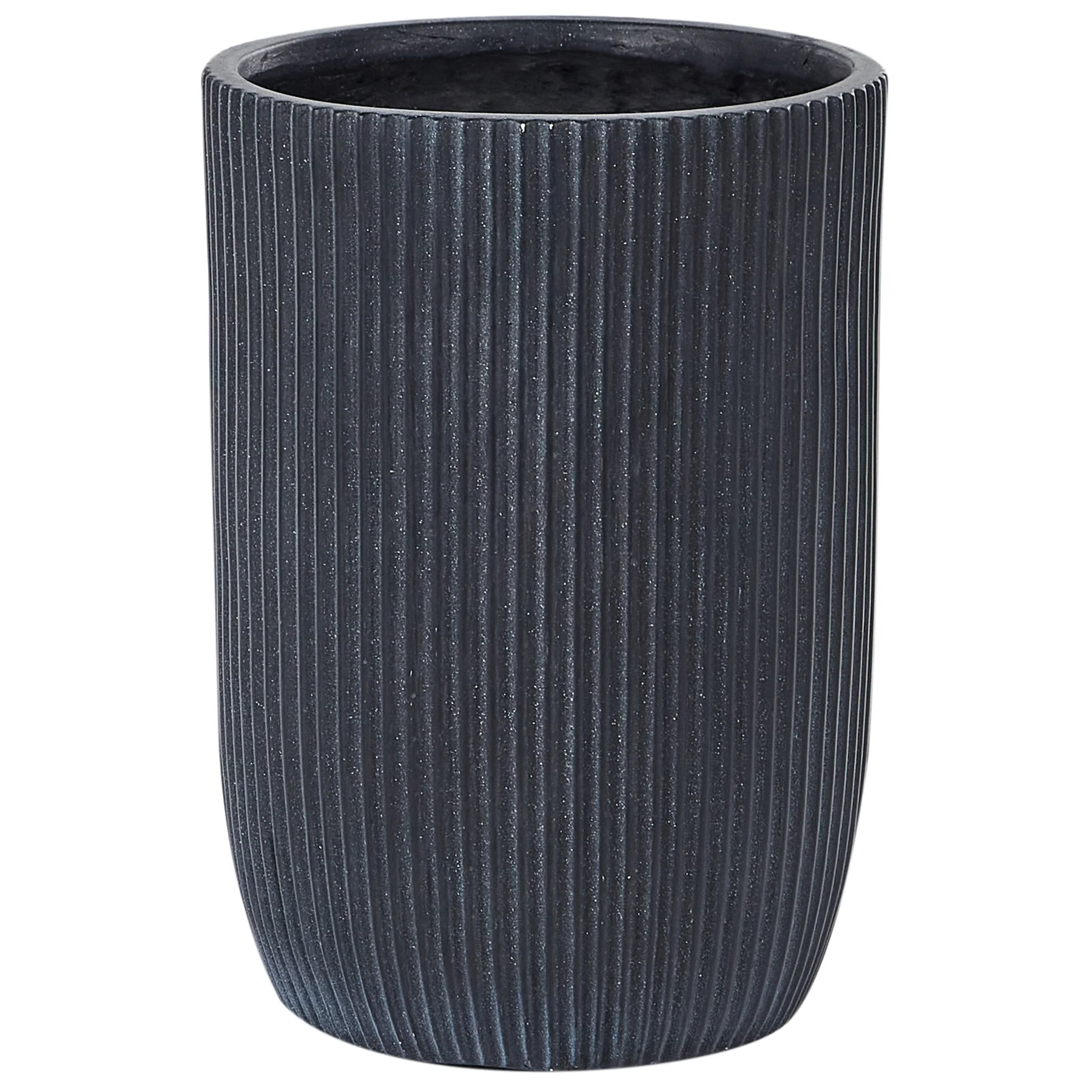 Beliani - EANTIO - Bloempot - 25 x 25 x 38 cm - Zwart - Kleivezels