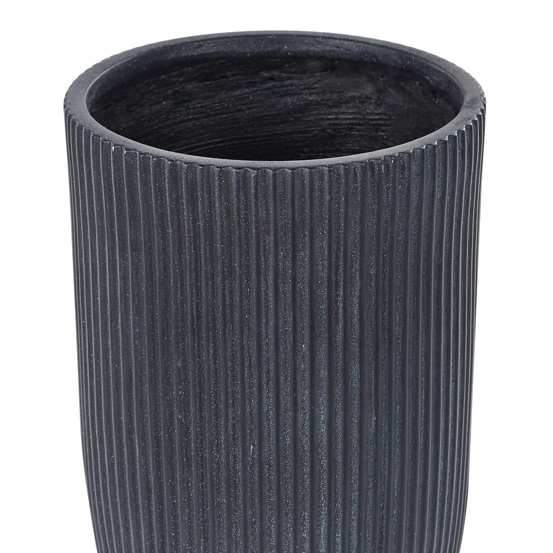 Beliani - EANTIO - Bloempot - 25 x 25 x 38 cm - Zwart - Kleivezels - Image 4