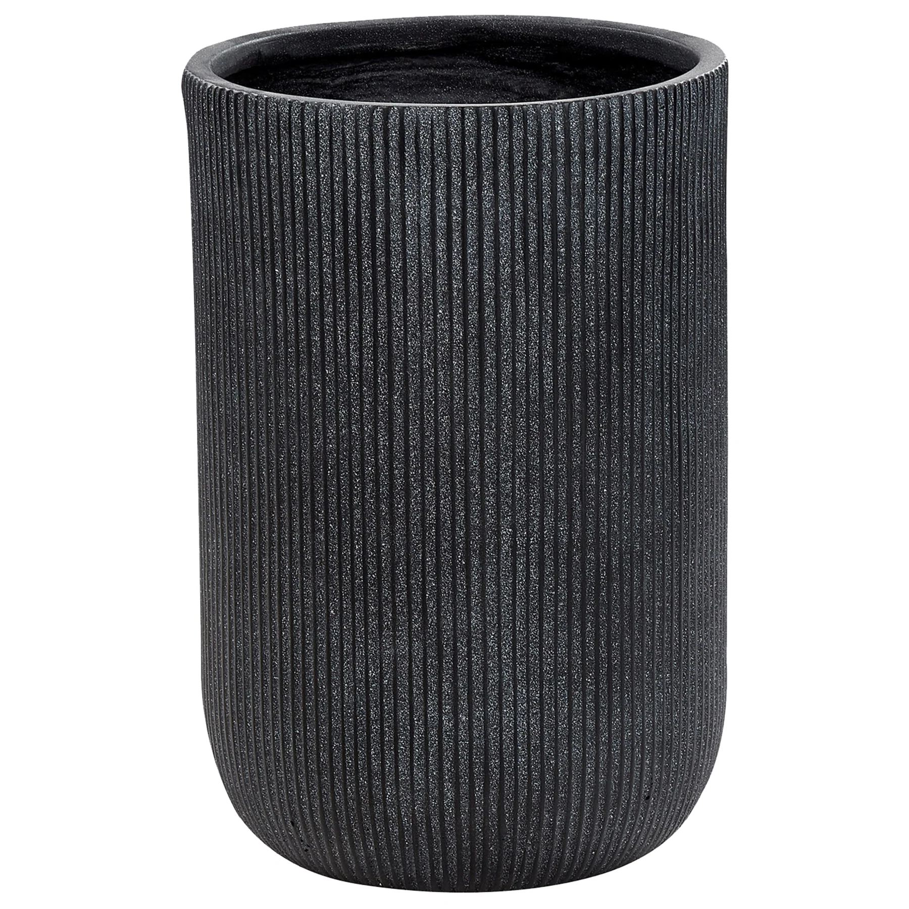 Beliani - EANTIO - Bloempot - 37 x 37 x 56 cm - Zwart - Kleivezels - Image 2