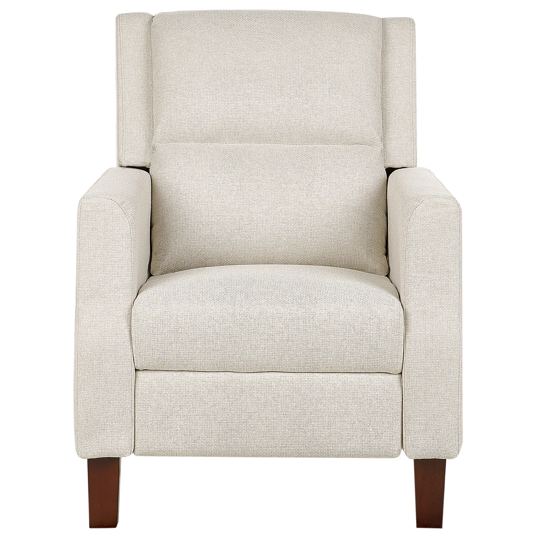 Beliani - EGERSUND - TV-fauteuil - Lichtbeige - Fluweel - Image 3