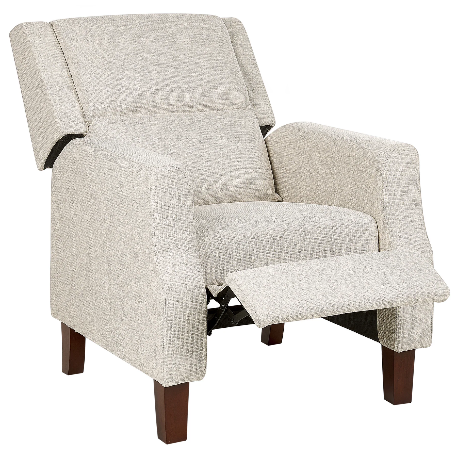 Beliani - EGERSUND - TV-fauteuil - Lichtbeige - Fluweel - Image 4