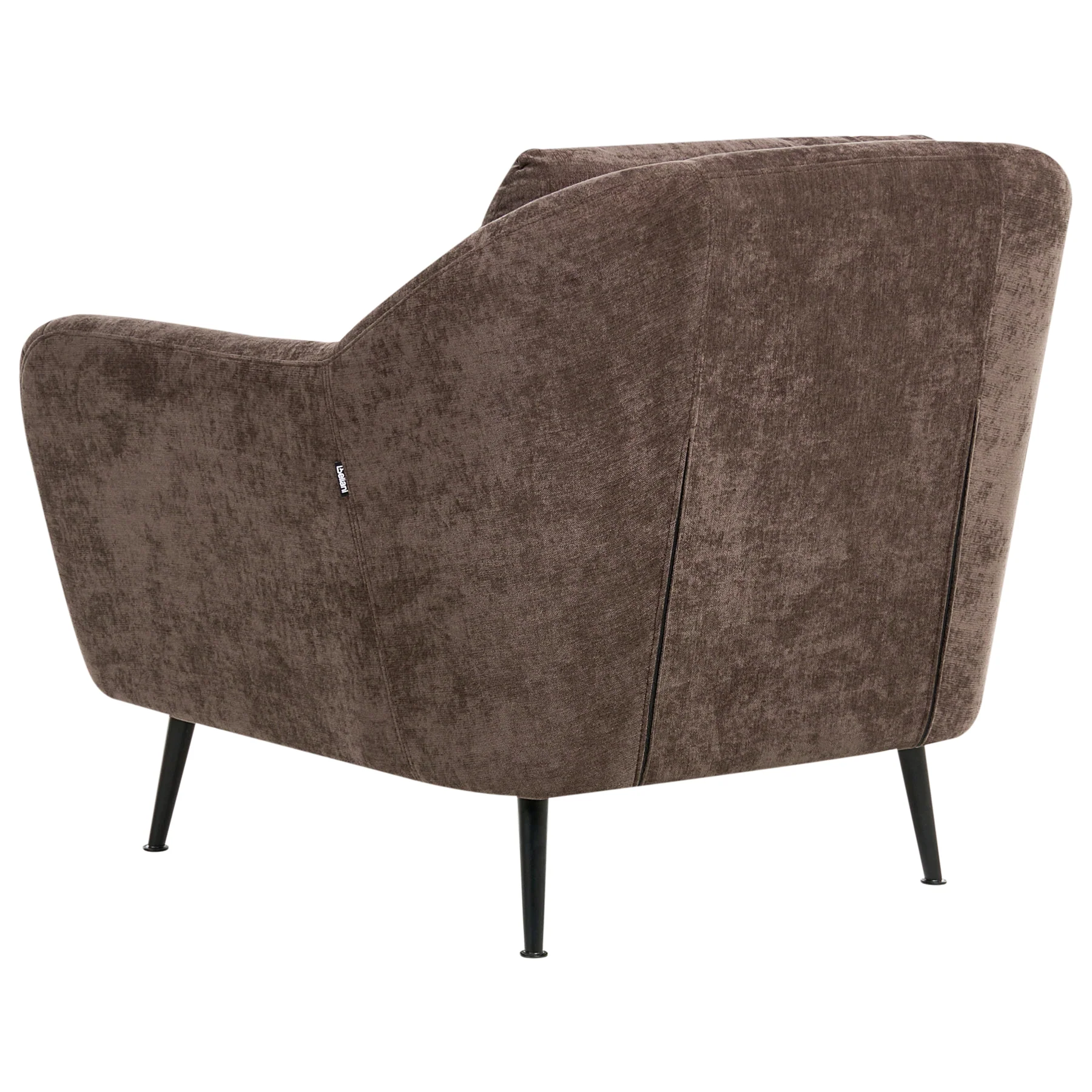 Beliani - EIBY - Fauteuil - Donkerbruin - Chenille - Image 3