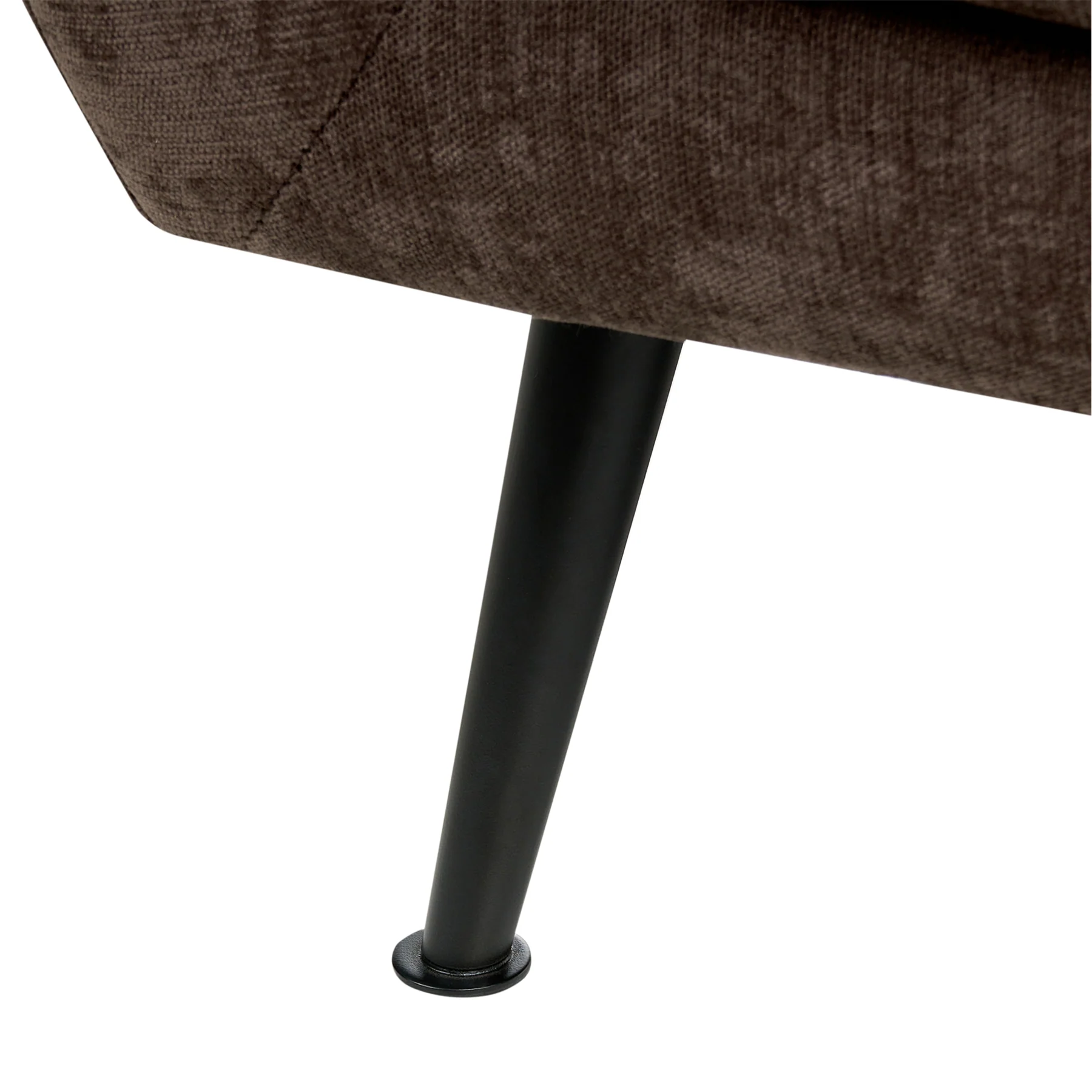 Beliani - EIBY - Fauteuil - Donkerbruin - Chenille - Image 5