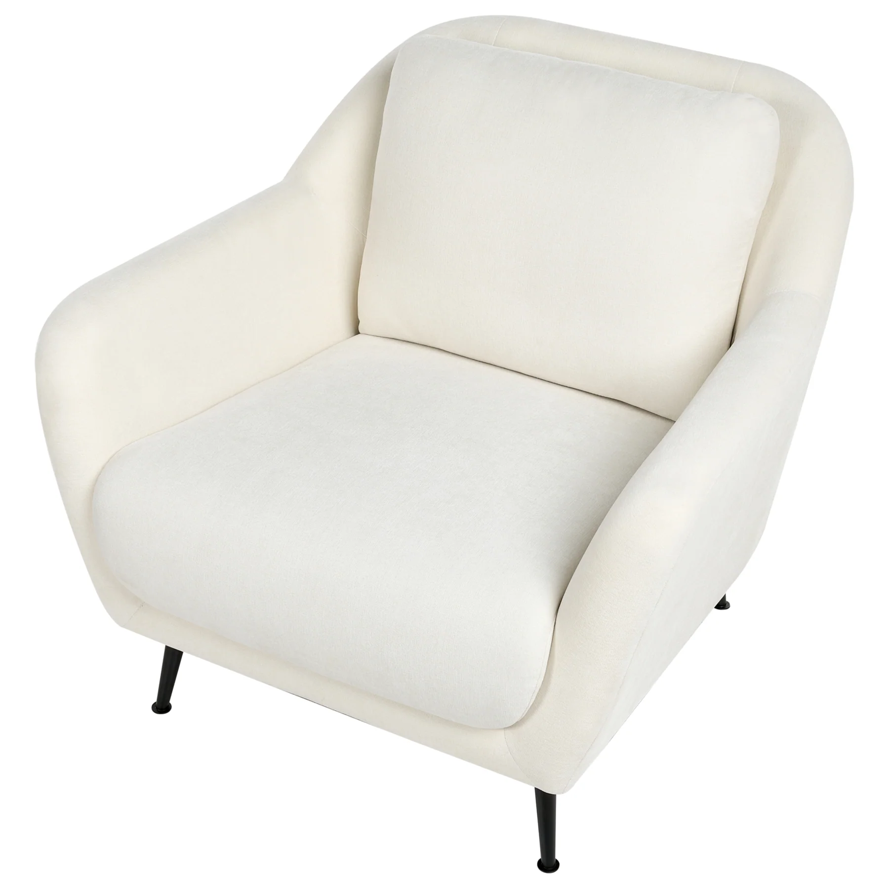 Beliani - EIBY - Fauteuil - Wit - Chenille - Image 5