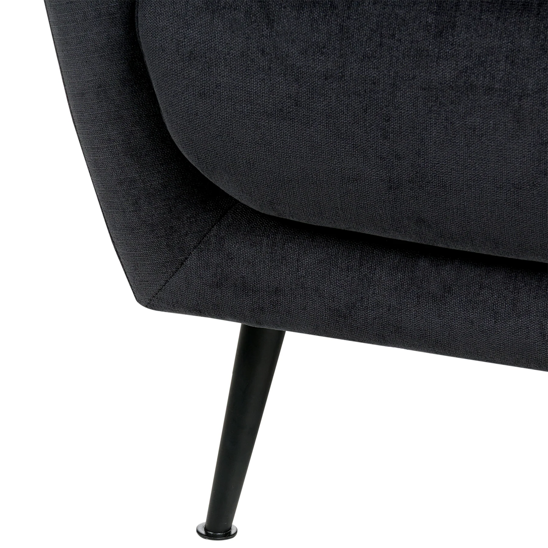 Beliani - EIBY - Fauteuil - Zwart - Chenille - Image 3