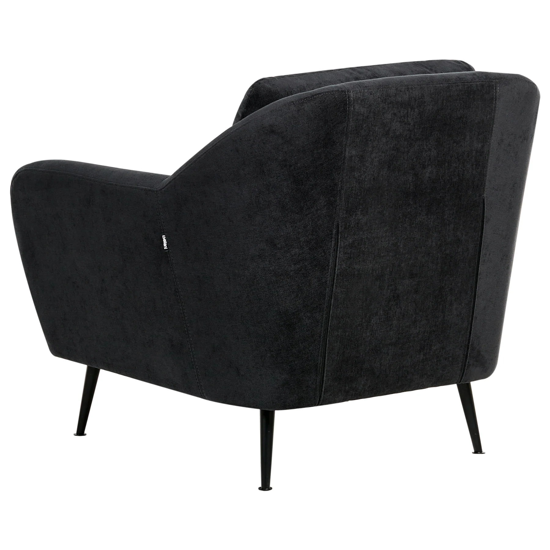 Beliani - EIBY - Fauteuil - Zwart - Chenille - Image 8
