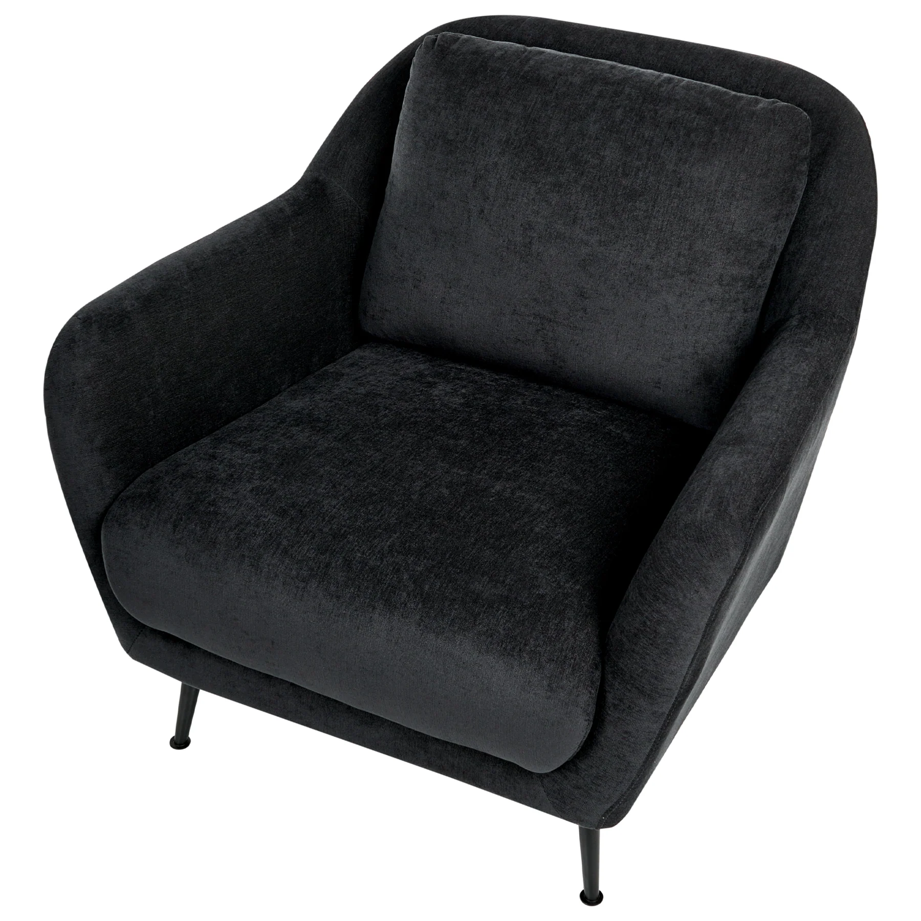 Beliani - EIBY - Fauteuil - Zwart - Chenille - Image 9