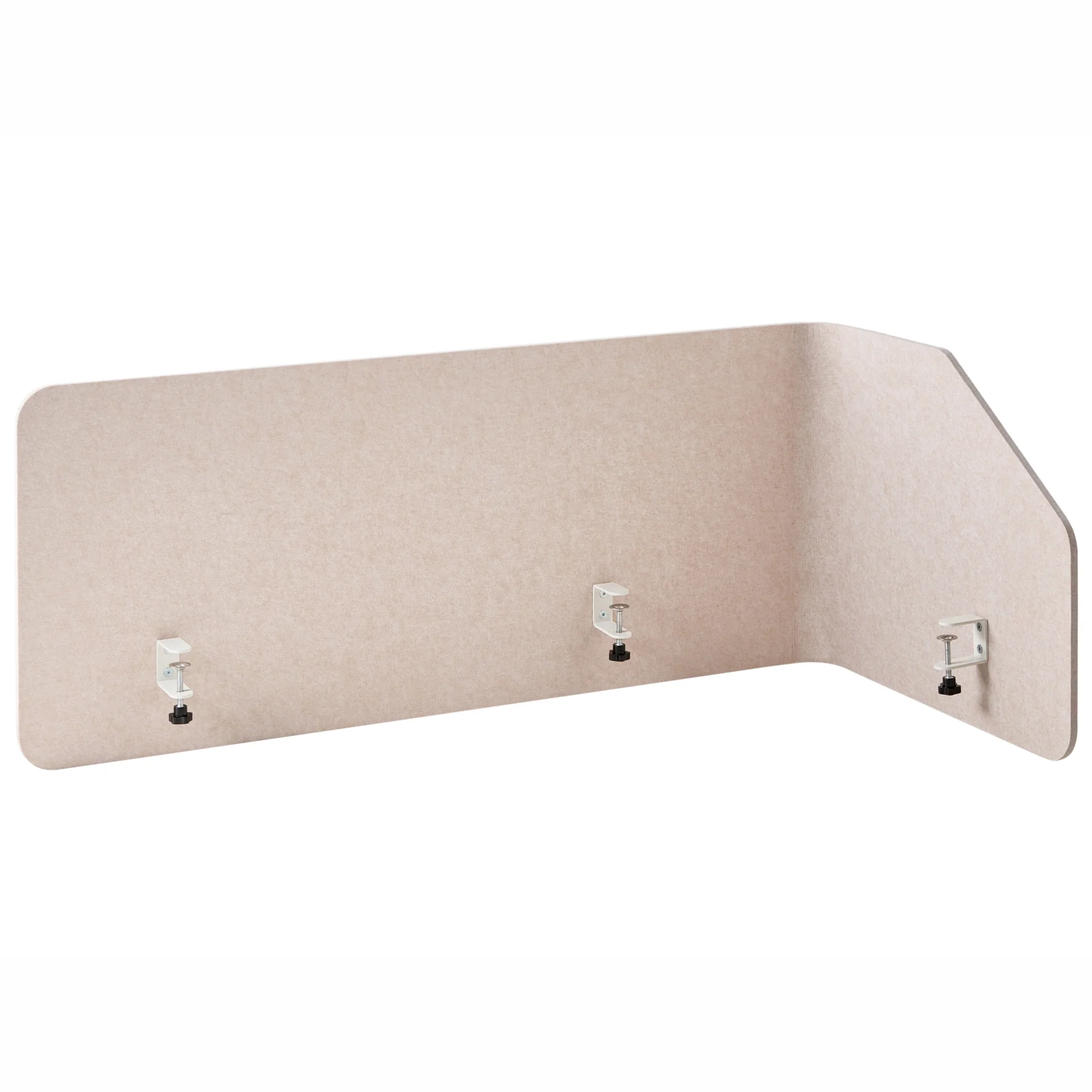 Beliani-FOLDY-Bureauscherm-Beige-120 x 60 x 50 cm-Synthetisch