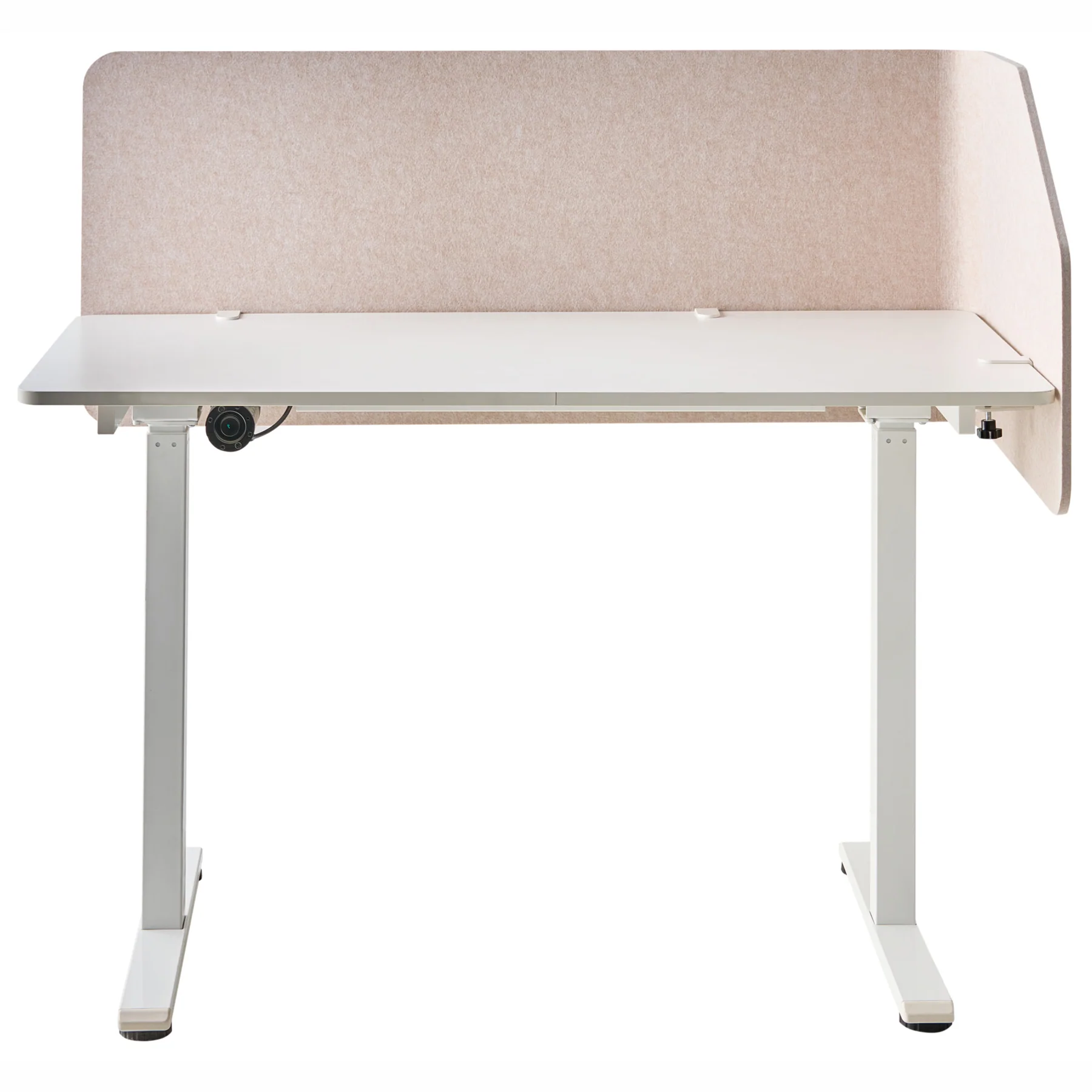 Beliani-FOLDY-Bureauscherm-Beige-120 x 60 x 50 cm-Synthetisch - Image 4