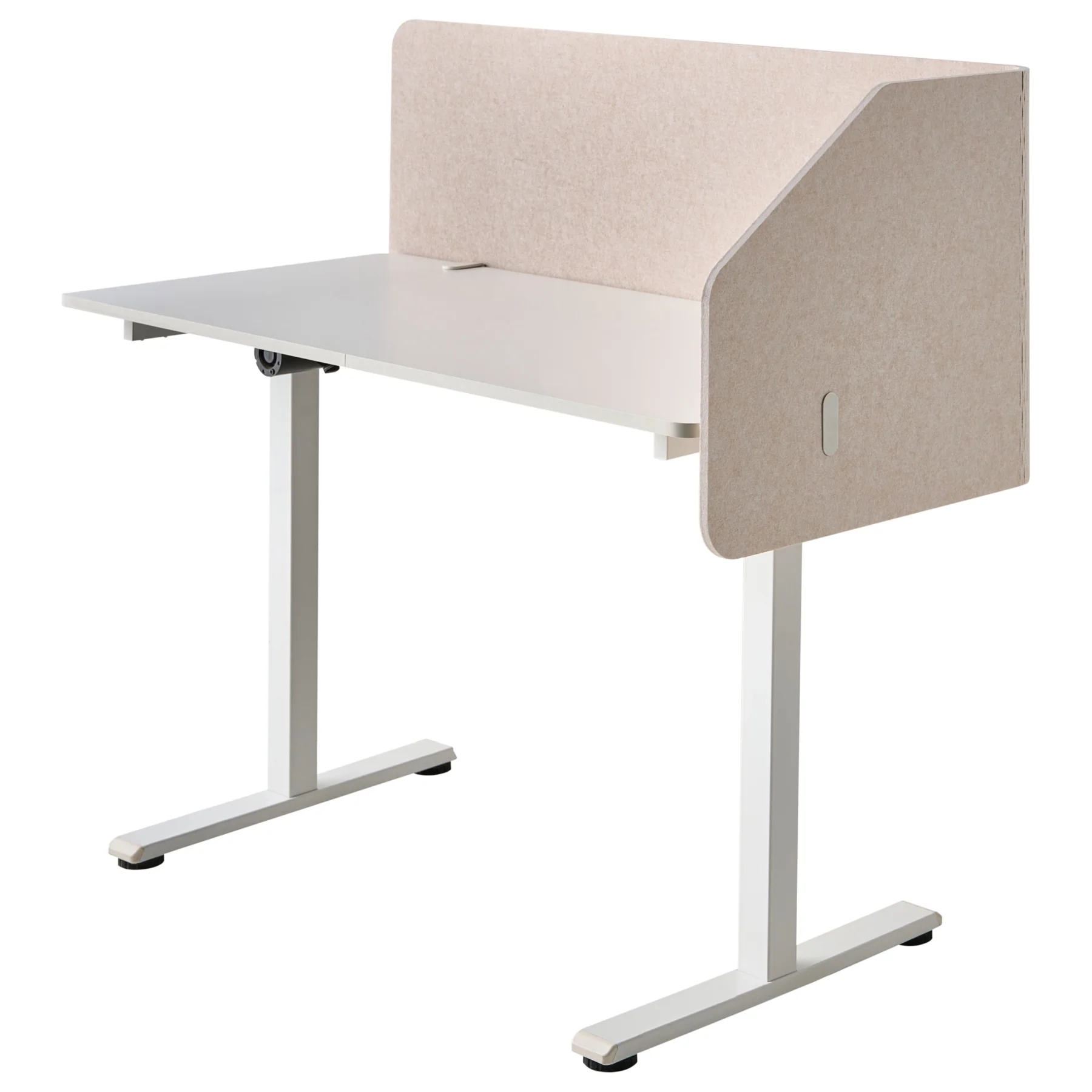 Beliani-FOLDY-Bureauscherm-Beige-120 x 60 x 50 cm-Synthetisch - Image 5