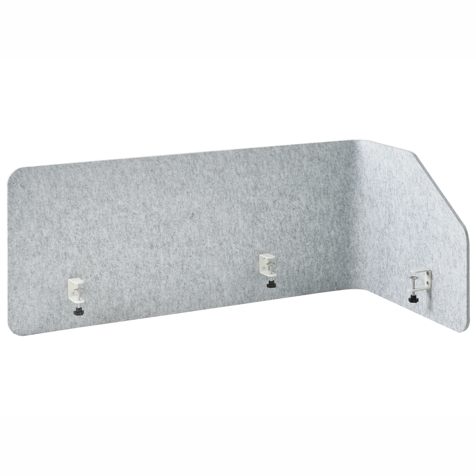 Beliani-FOLDY-Bureauscherm-Lichtgrijs-120 x 60 x 50 cm-Synthetisch