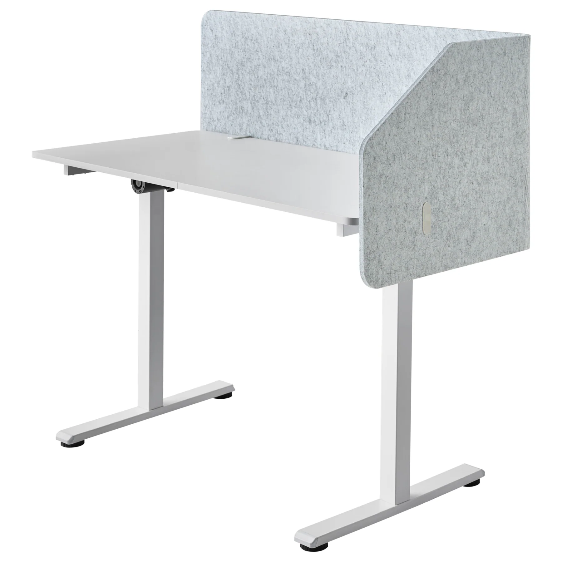 Beliani-FOLDY-Bureauscherm-Lichtgrijs-120 x 60 x 50 cm-Synthetisch - Image 3