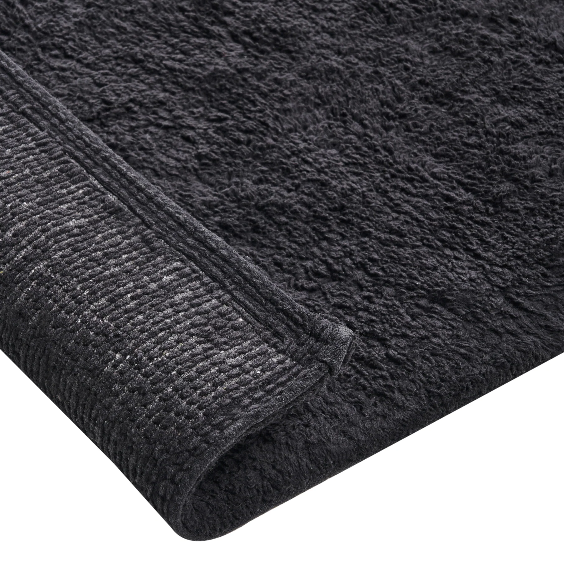 Beliani - GOELA - Badmat - Zwart - 60 x 90 cm - Katoen - Image 4