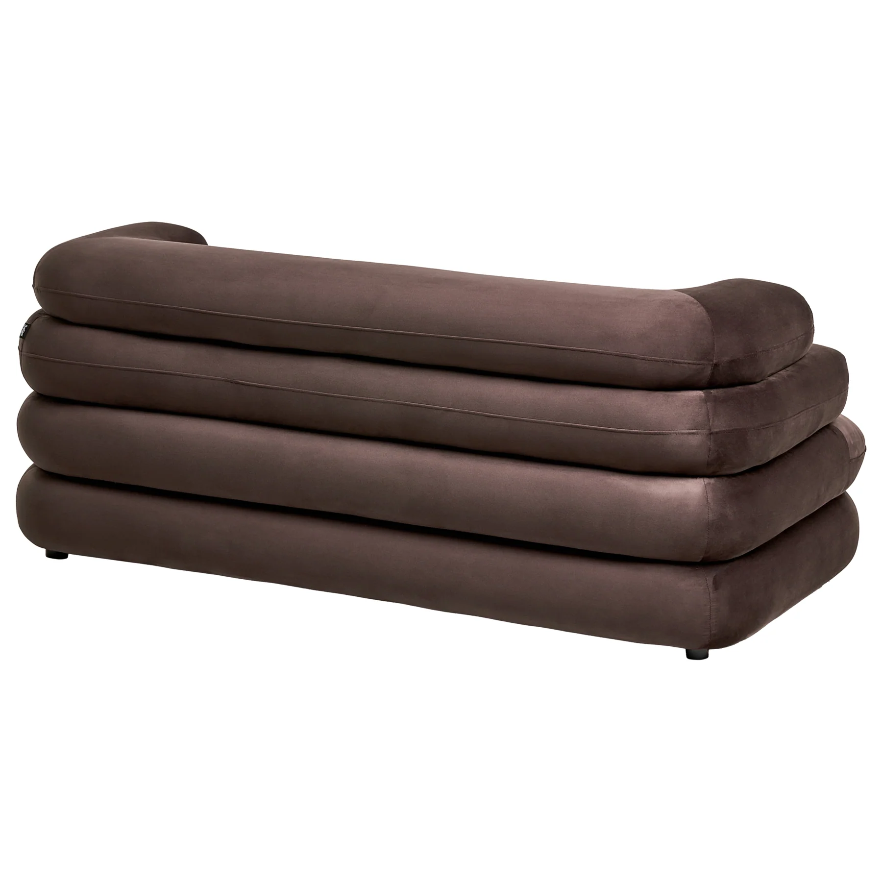 Beliani - HELLE - Tweezitsbank - Donkerbruin - Fluweel - Image 10