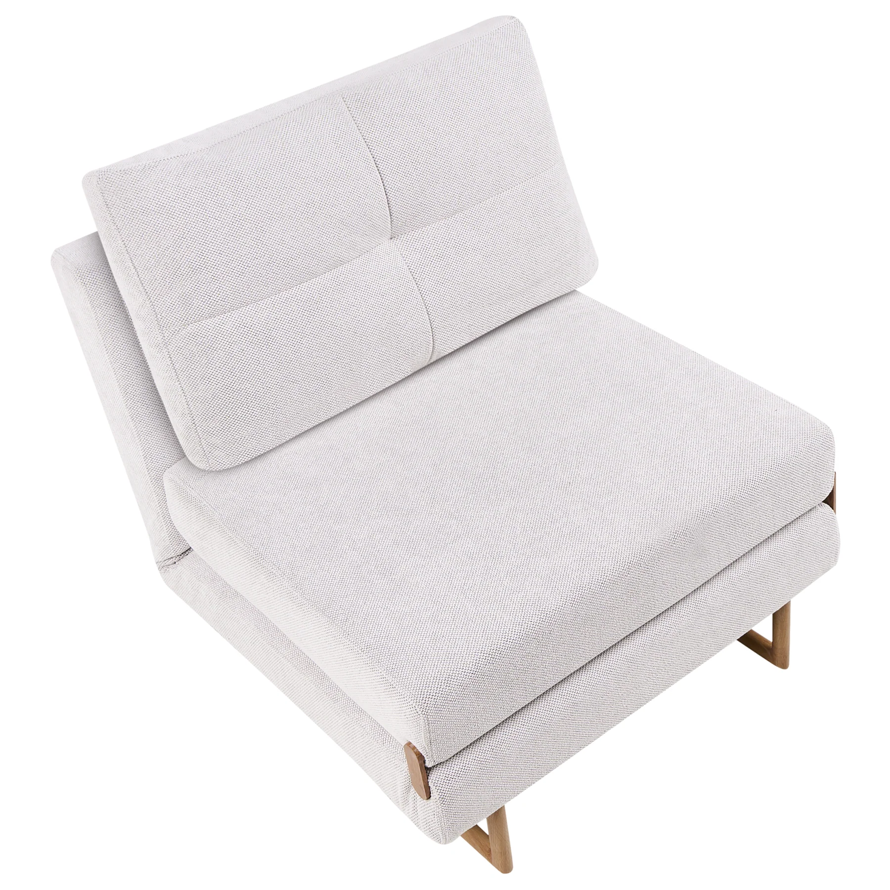 Beliani - JERSLEV - 1-zits slaapbank - Gebroken wit - Polyester - Image 3