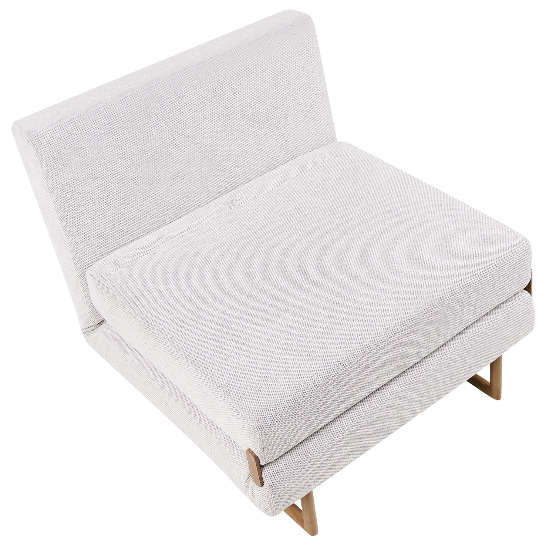 Beliani - JERSLEV - 1-zits slaapbank - Gebroken wit - Polyester - Image 4
