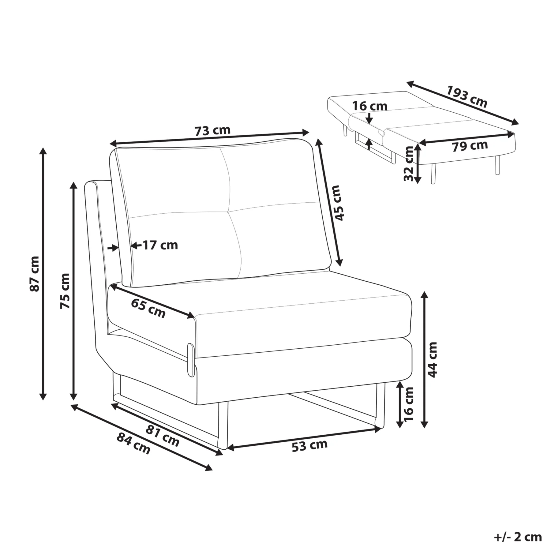 Beliani - JERSLEV - 1-zits slaapbank - Groen - Polyester - Image 6