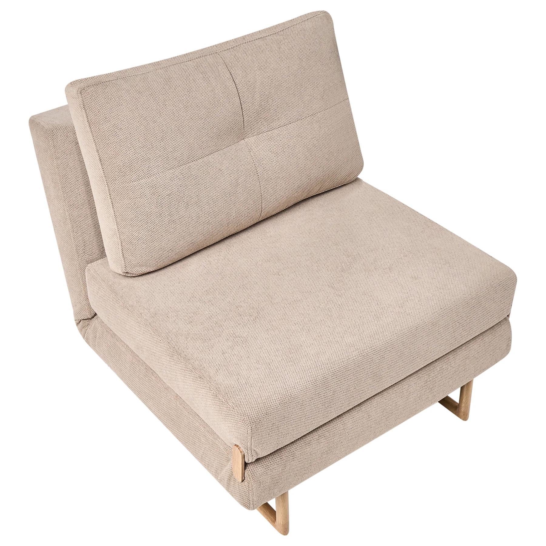 Beliani - JERSLEV - 1-zits slaapbank - Lichtbruin - Polyester - Image 4