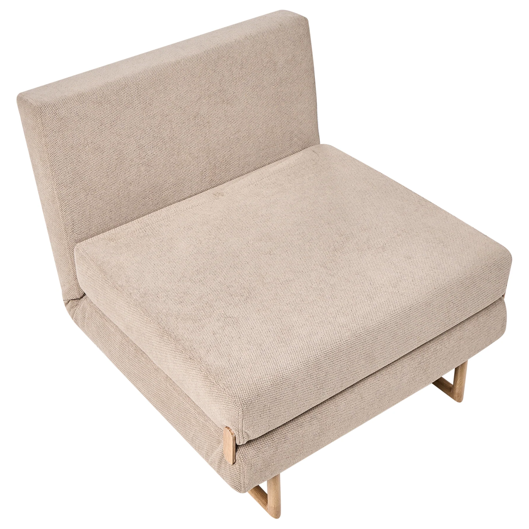 Beliani - JERSLEV - 1-zits slaapbank - Lichtbruin - Polyester - Image 5