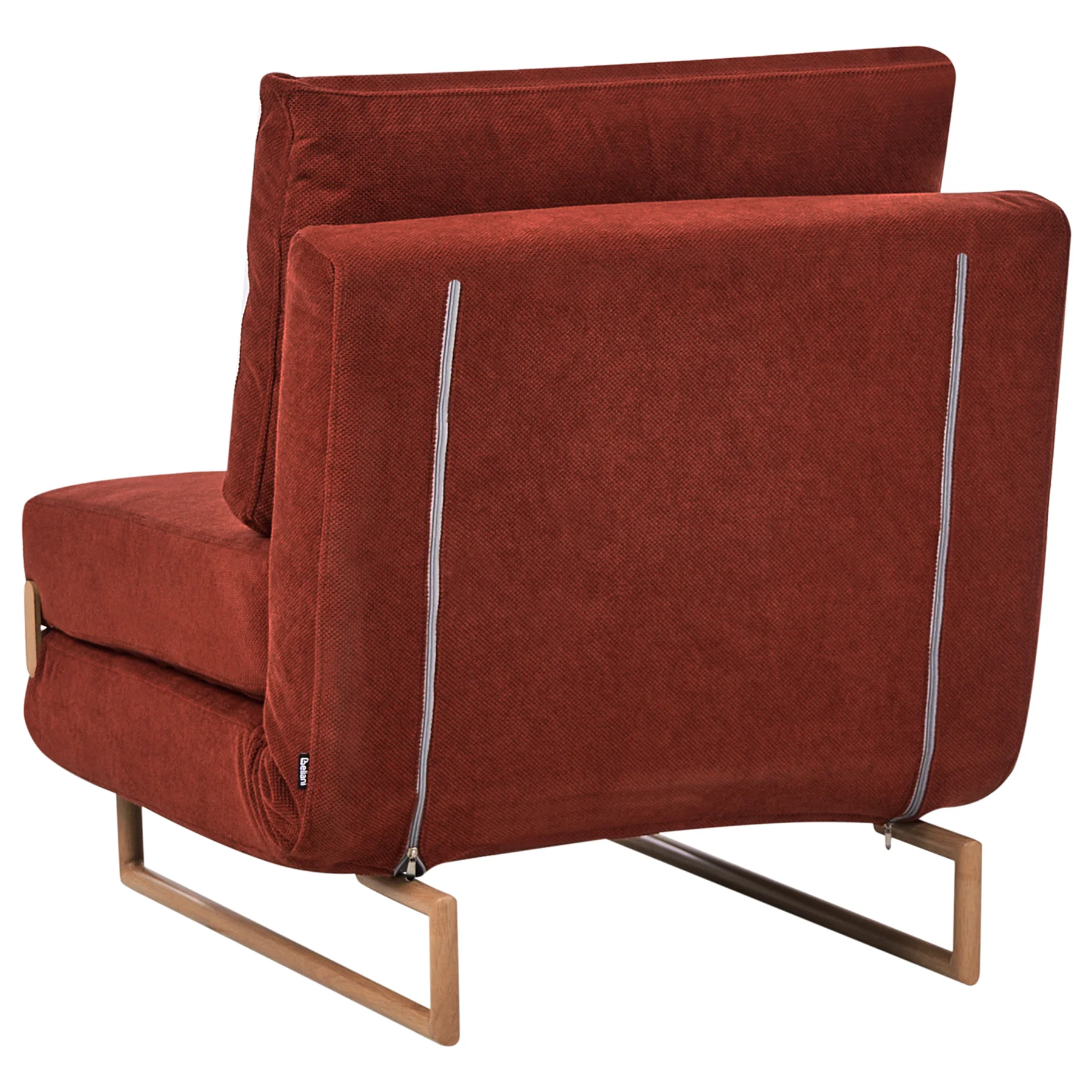 Beliani - JERSLEV - 1-zits slaapbank - Rood - Polyester - Image 3