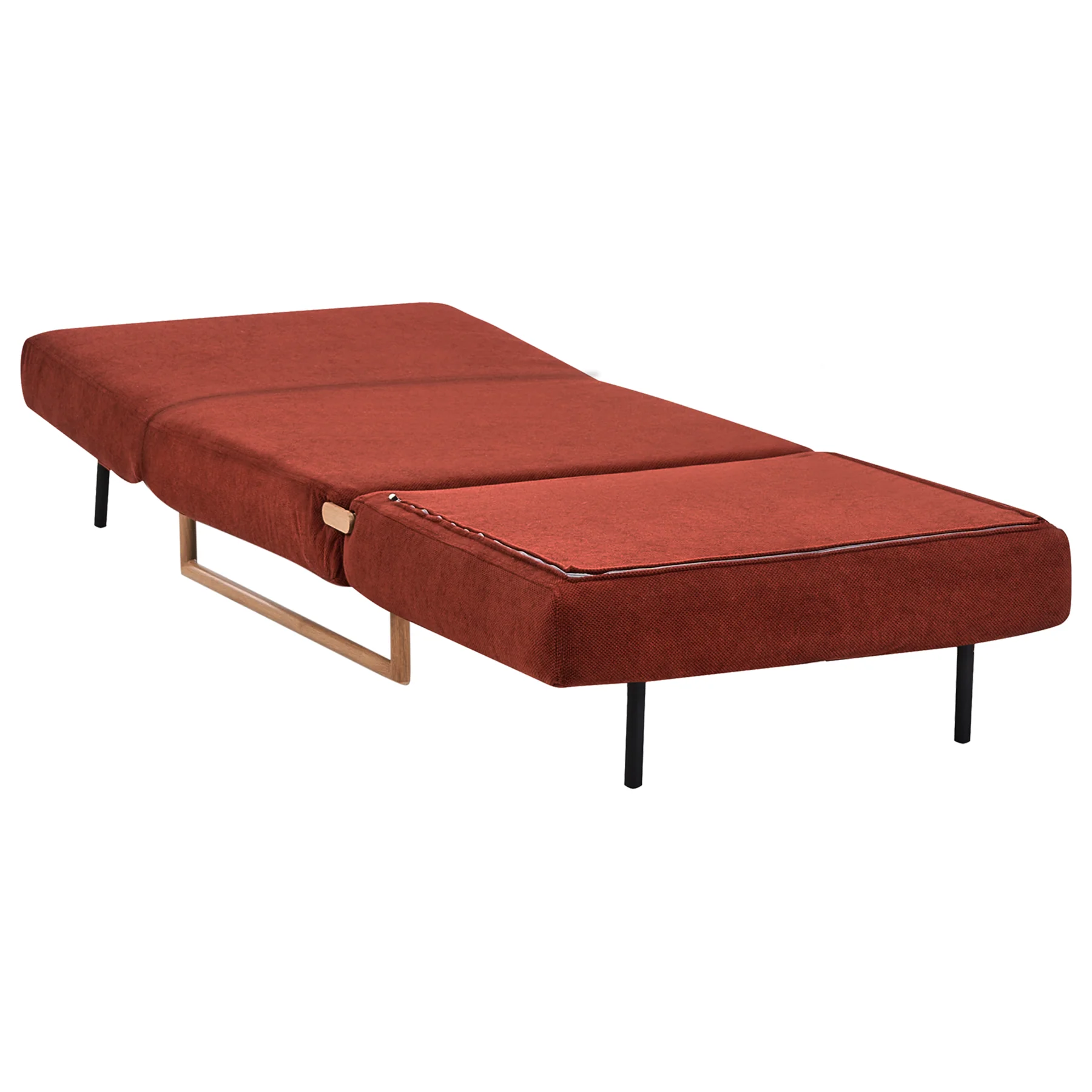 Beliani - JERSLEV - 1-zits slaapbank - Rood - Polyester - Image 7