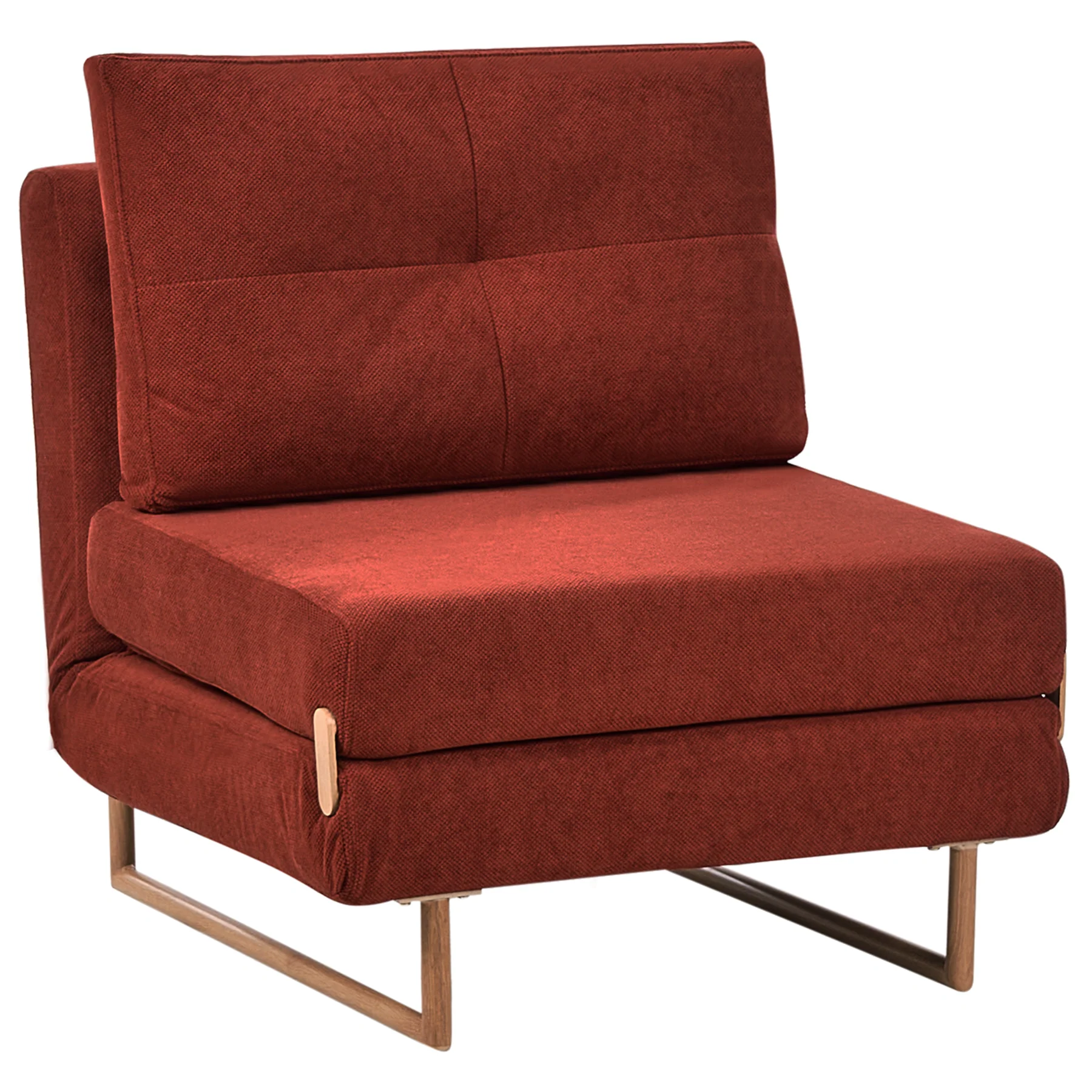 Beliani - JERSLEV - 1-zits slaapbank - Rood - Polyester - Image 8