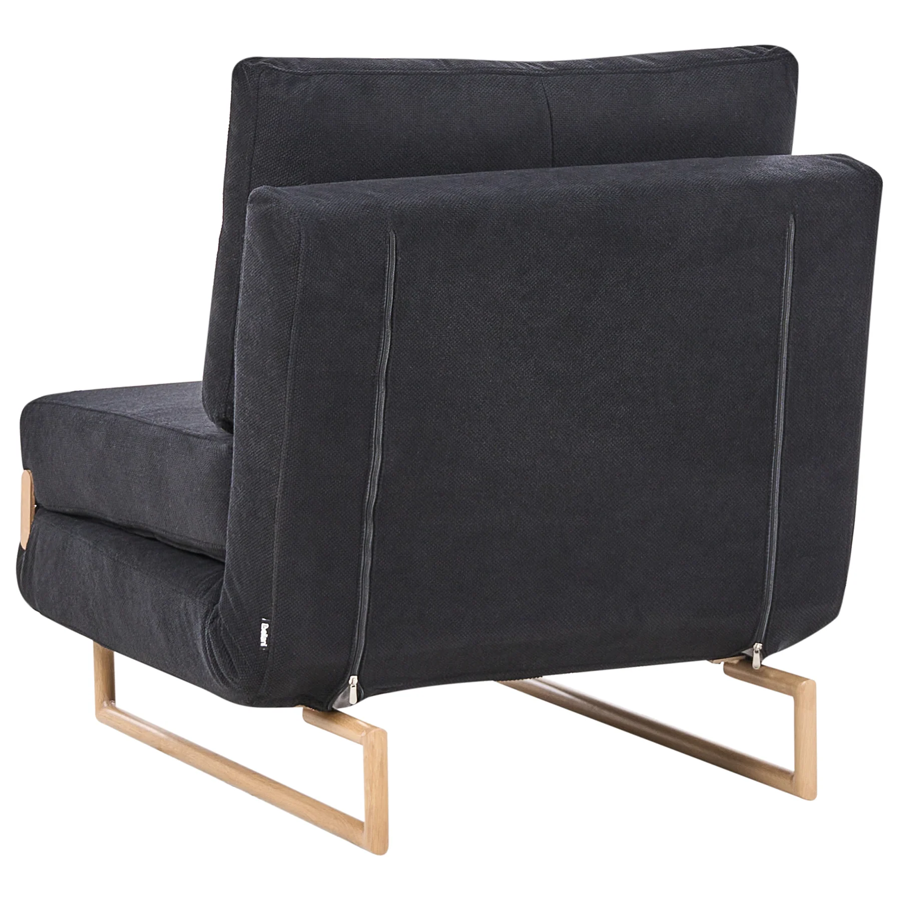 Beliani - JERSLEV - 1-zits slaapbank - Zwart - Polyester - Image 3