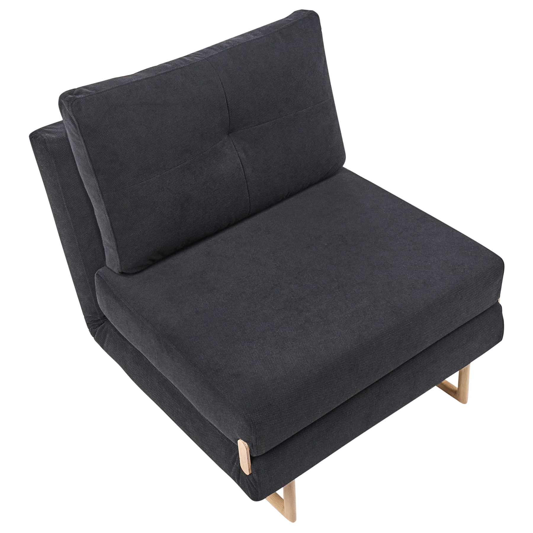 Beliani - JERSLEV - 1-zits slaapbank - Zwart - Polyester - Image 4