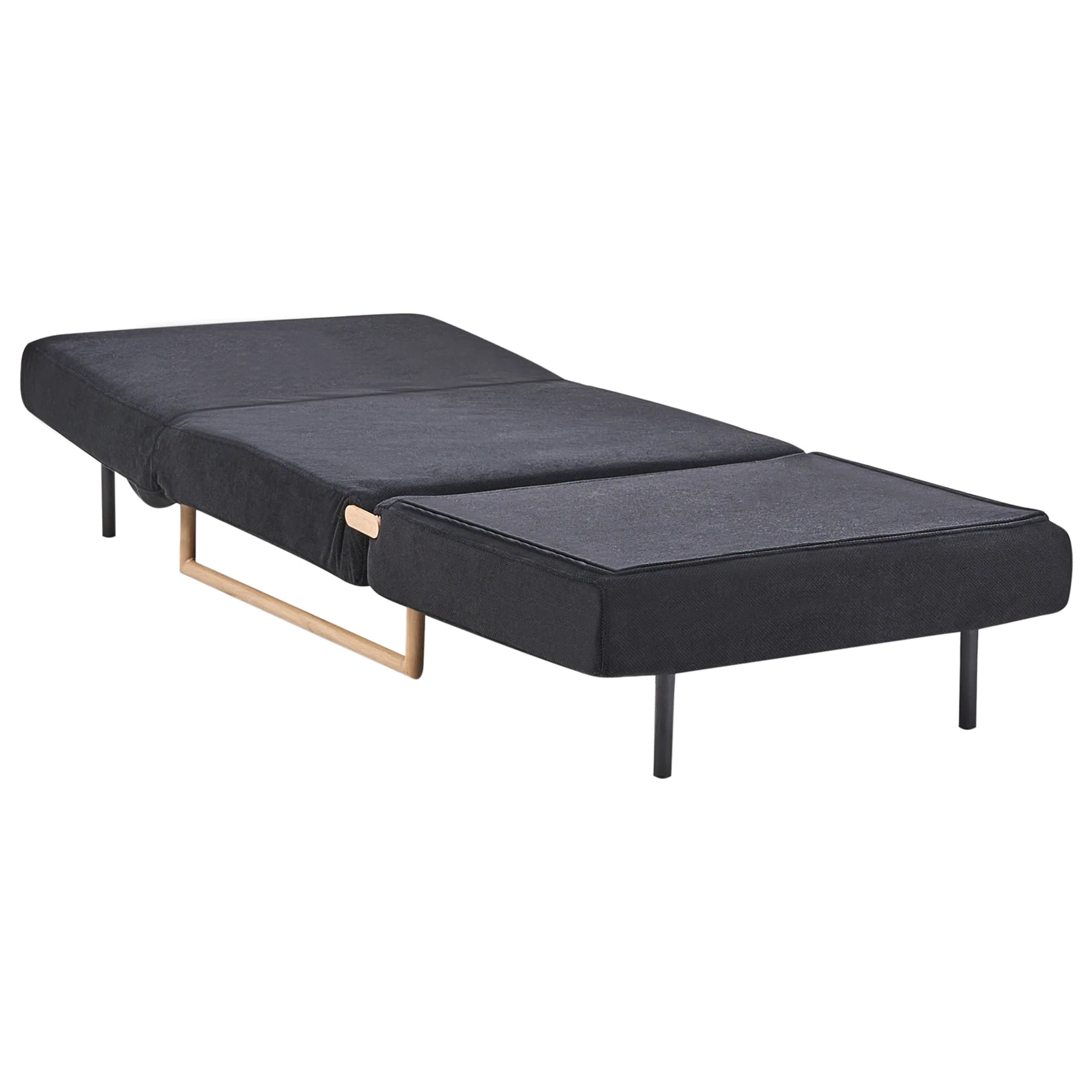 Beliani - JERSLEV - 1-zits slaapbank - Zwart - Polyester - Image 8