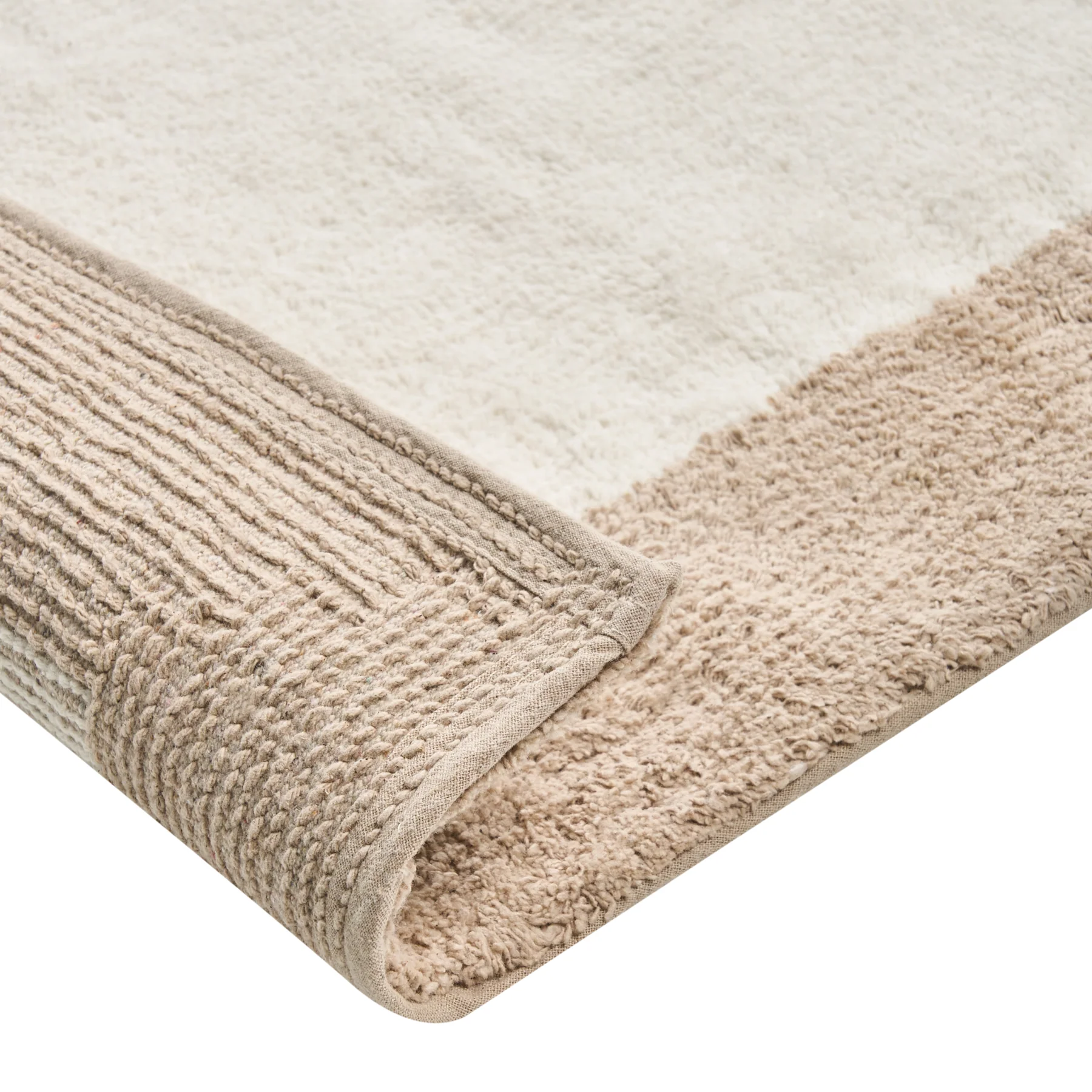 Beliani - KABRI - Badmat - Beige|Bruin - 60 x 90 cm - Katoen - Image 4