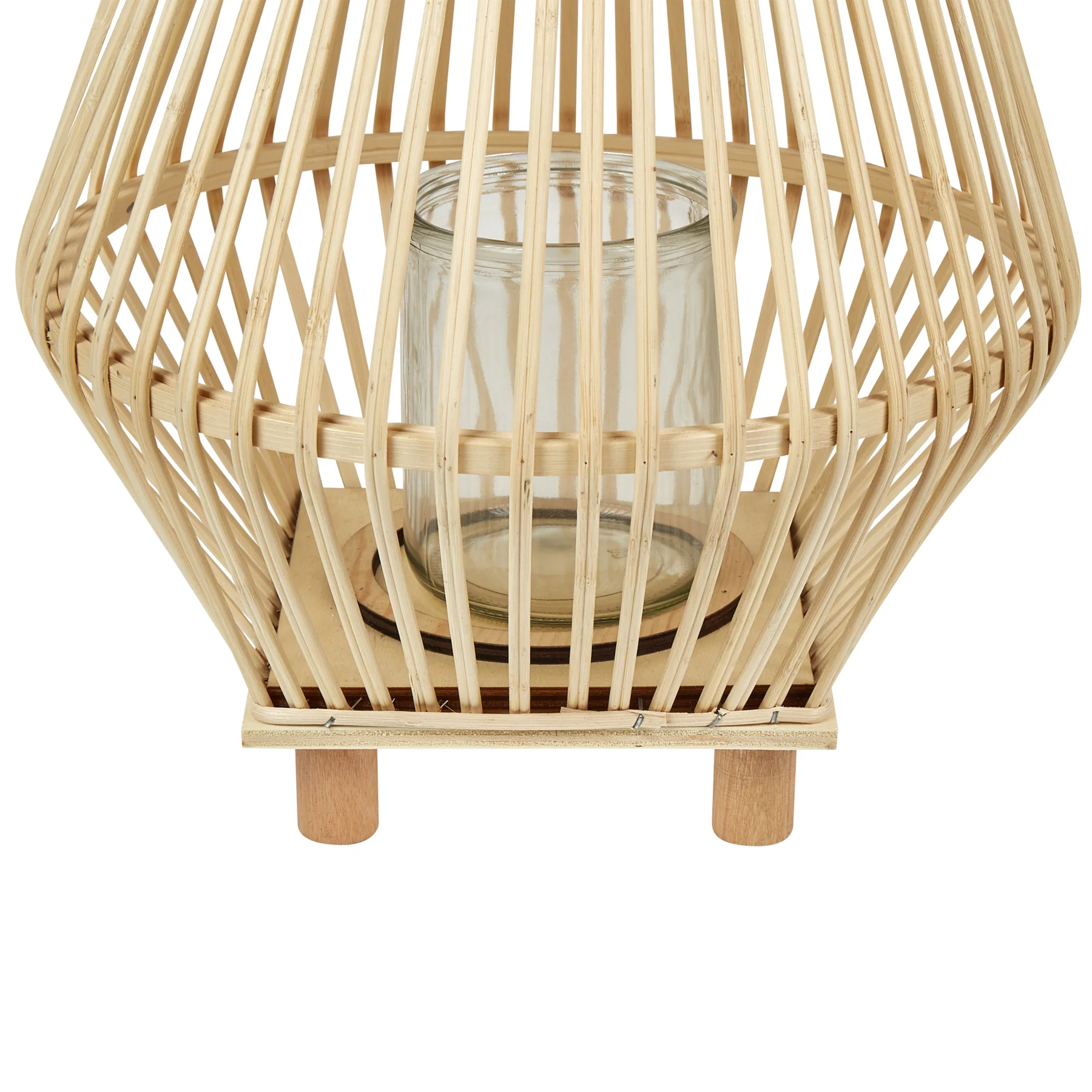 Beliani - LEYTE - Lantaarn - Lichtbruin - 58 cm - Wilgenhout - Image 5