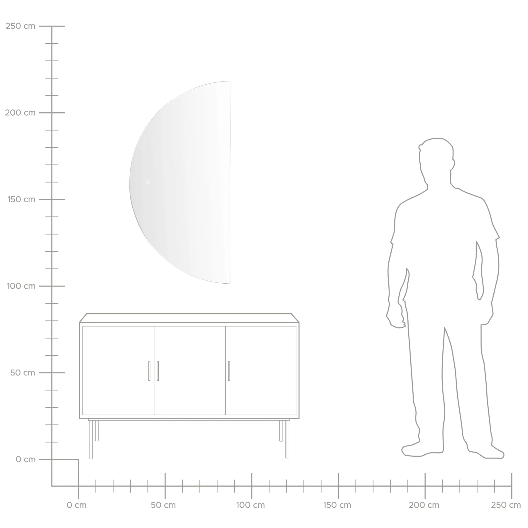 Beliani - LOUE - Wandspiegel met LED - Zilver - 60 x 100 cm - Glas - Image 4