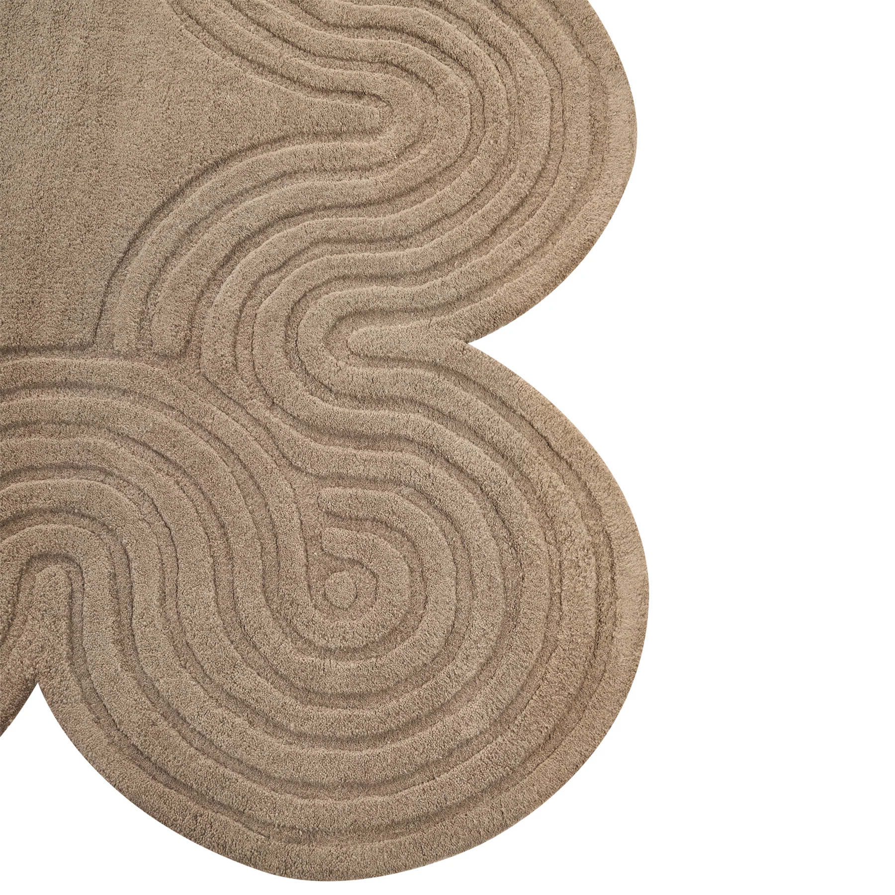 Beliani - MALVAN - Vloerkleed - Taupe - 160 x 200 cm - Wol - Image 4