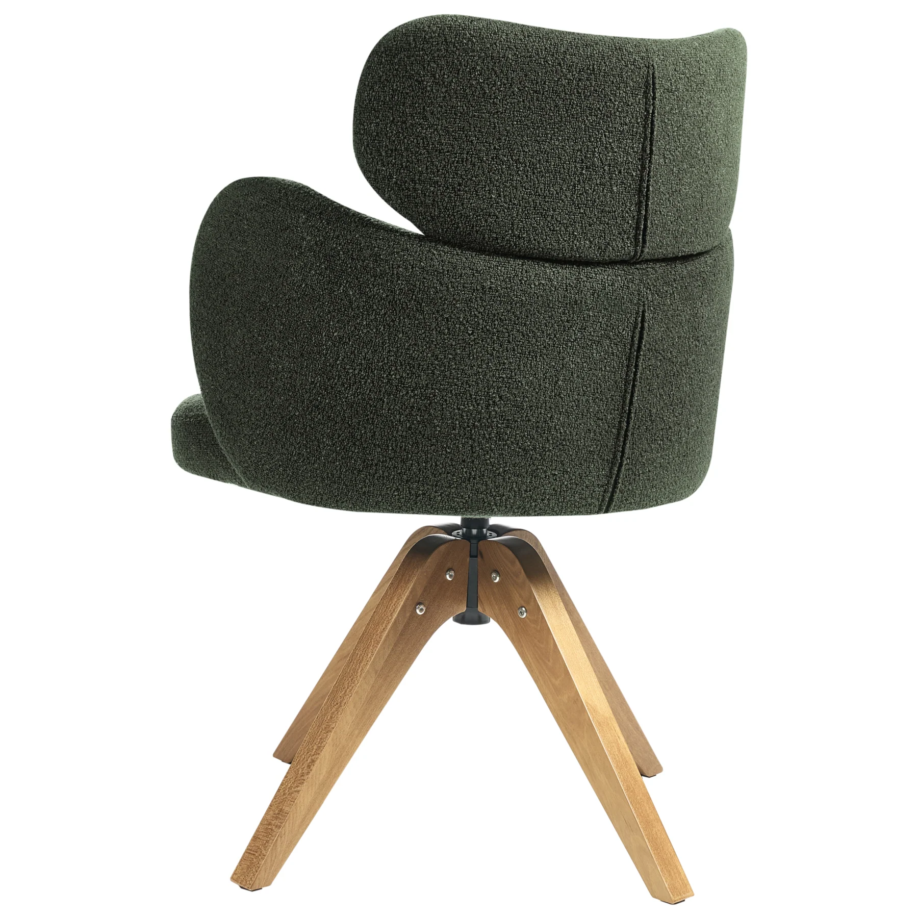 Beliani - MARCY - Eetkamerstoel - Donkergroen - Bouclé - Image 5
