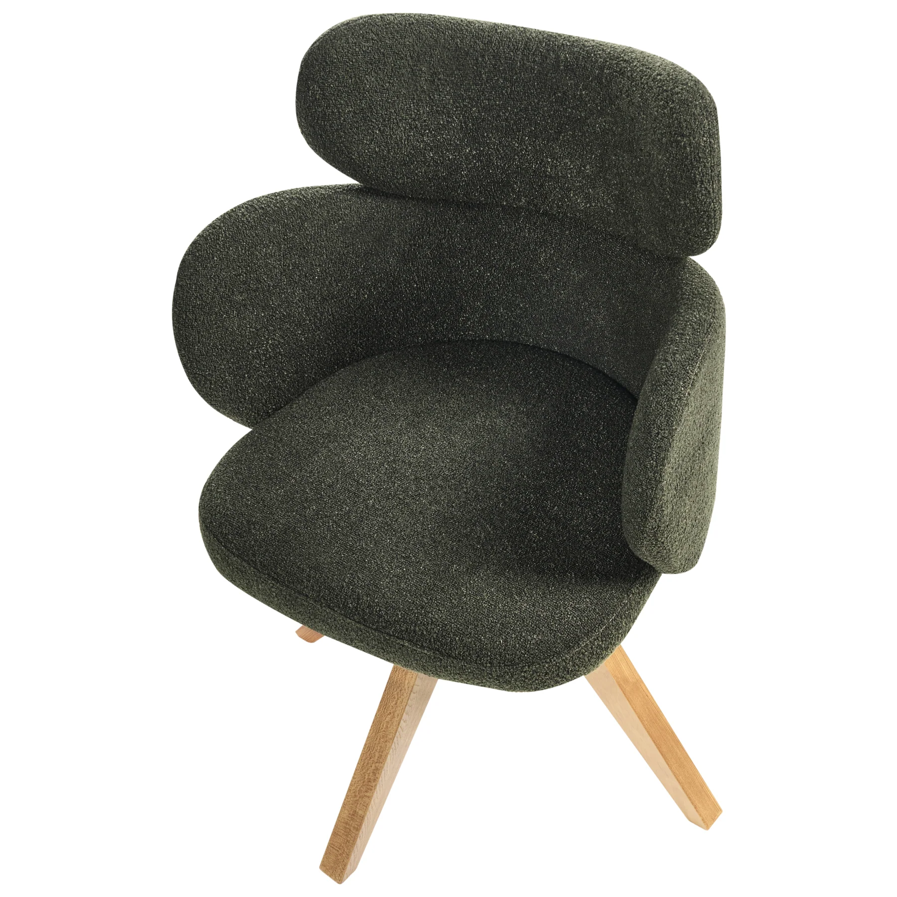 Beliani - MARCY - Eetkamerstoel - Donkergroen - Bouclé - Image 6
