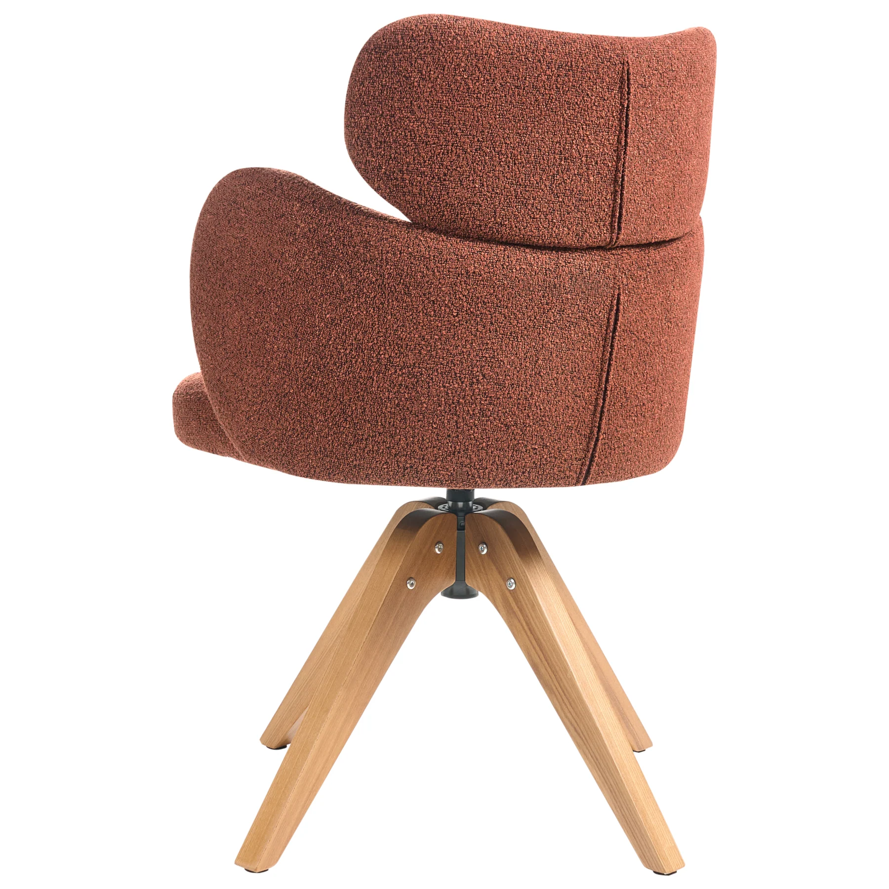 Beliani - MARCY - Eetkamerstoel - Oranje - Bouclé - Image 5