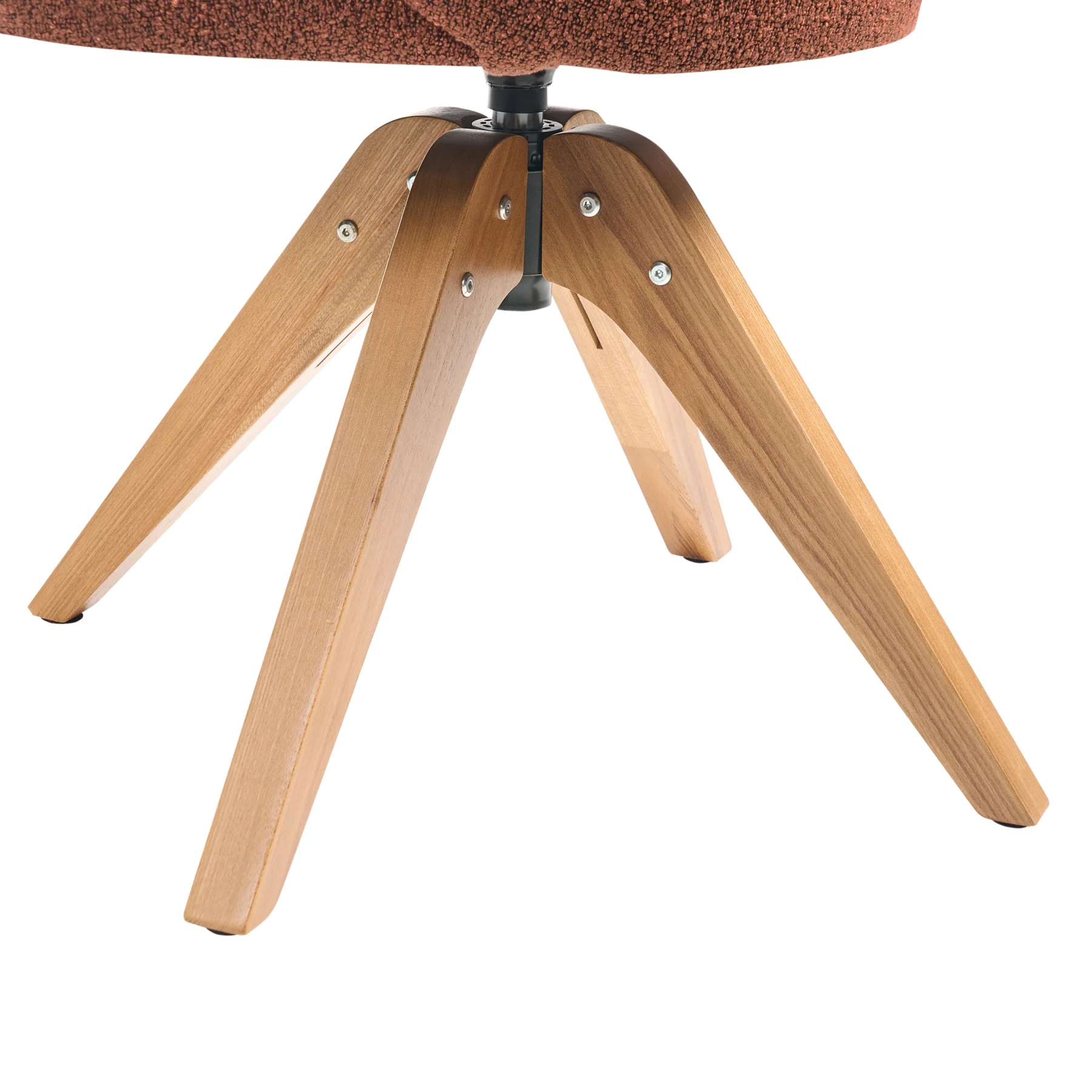 Beliani - MARCY - Eetkamerstoel - Oranje - Bouclé - Image 7