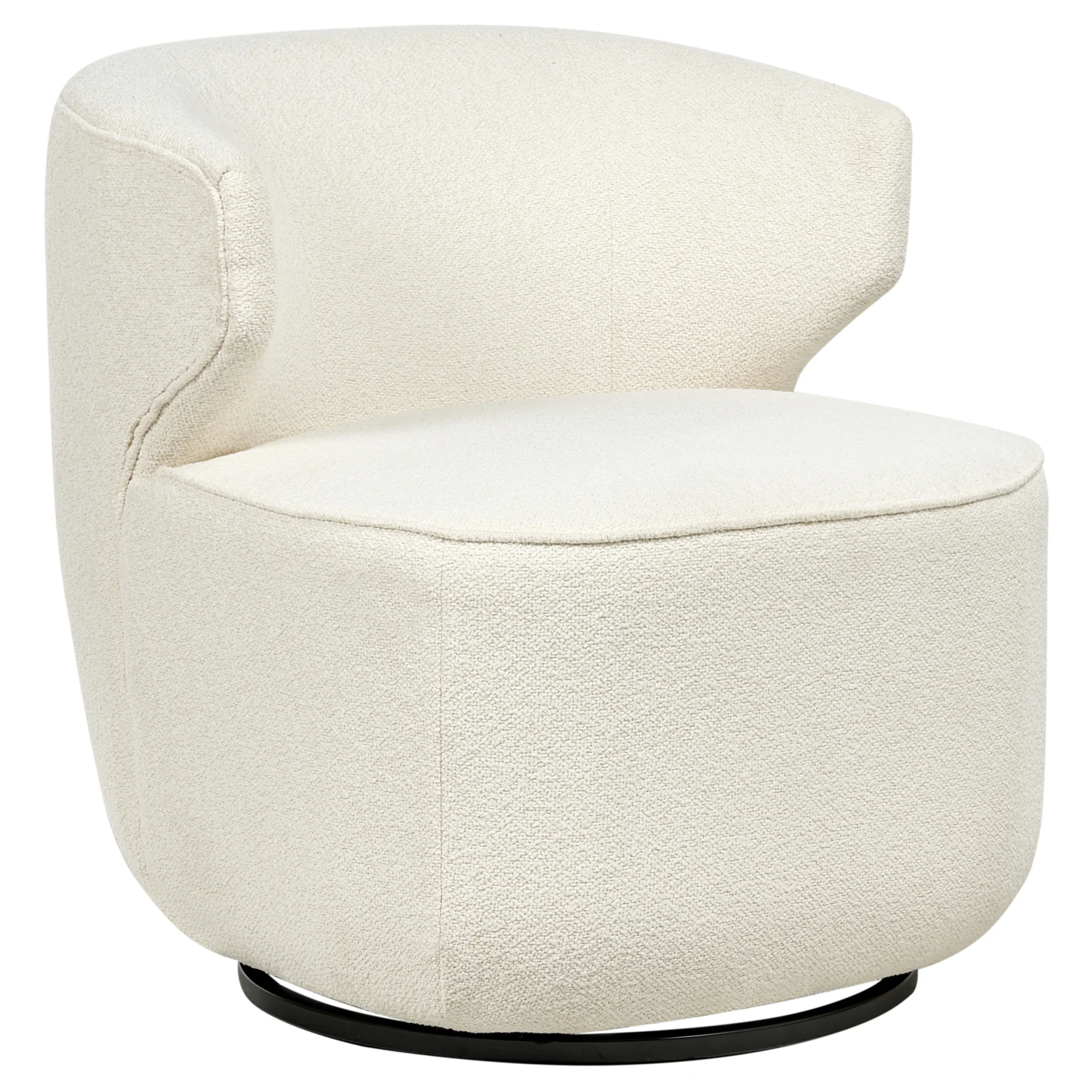 Beliani - MOLLEBY - Fauteuil - Off-white - Bouclé - Image 10