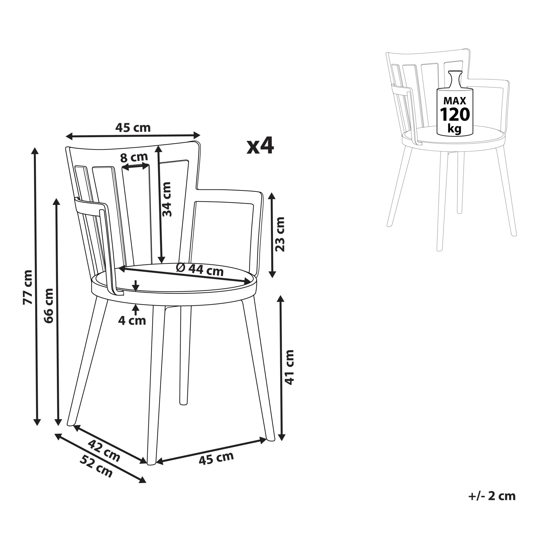 Beliani - MORILL - Stoel set van 4 - Lichtgroen - Kunststof - Image 9